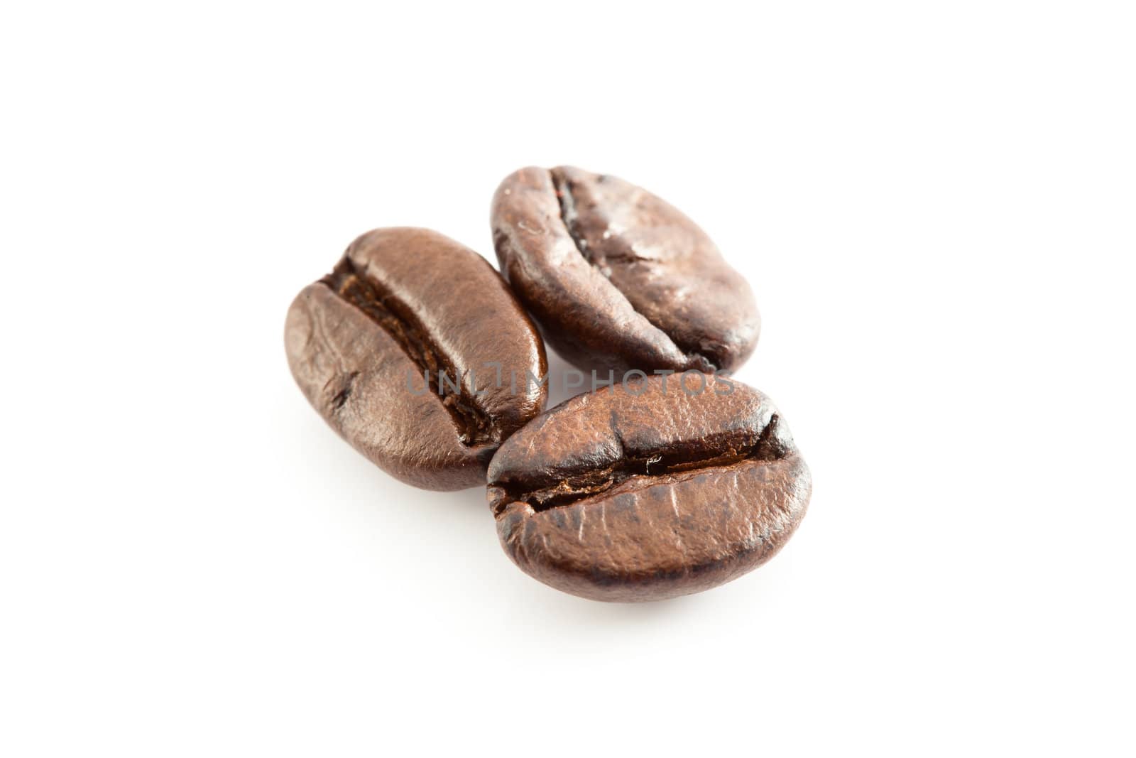 coffee beans on white background