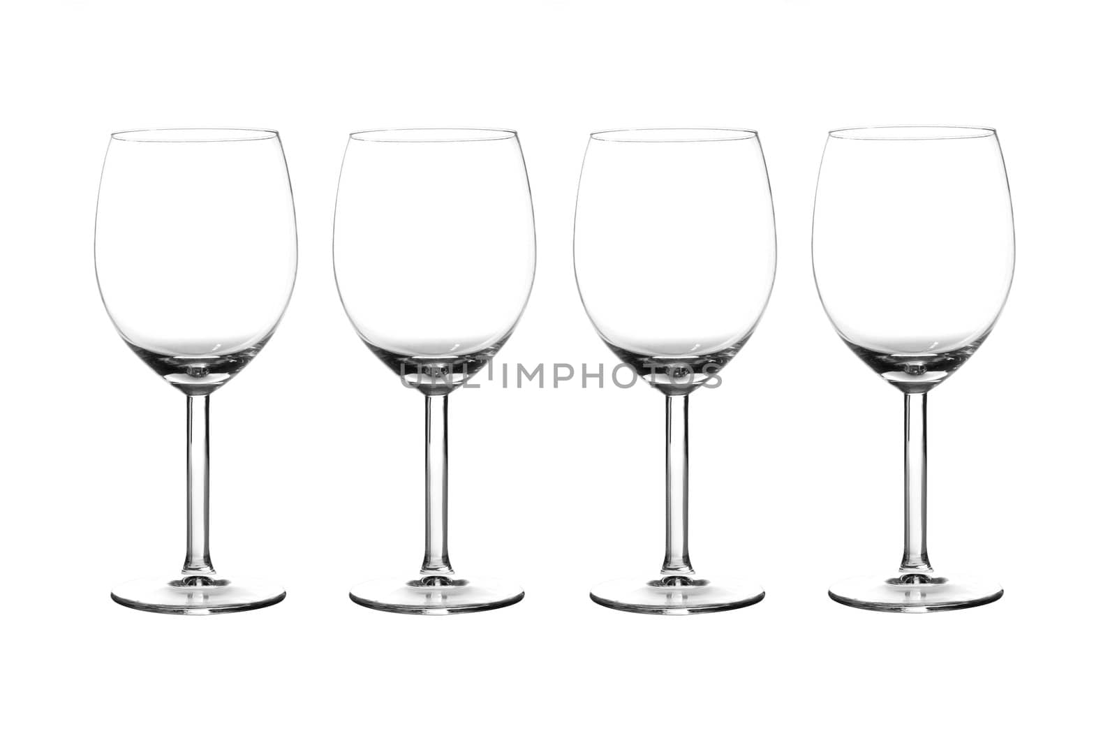 Empty wine glasses by leeser