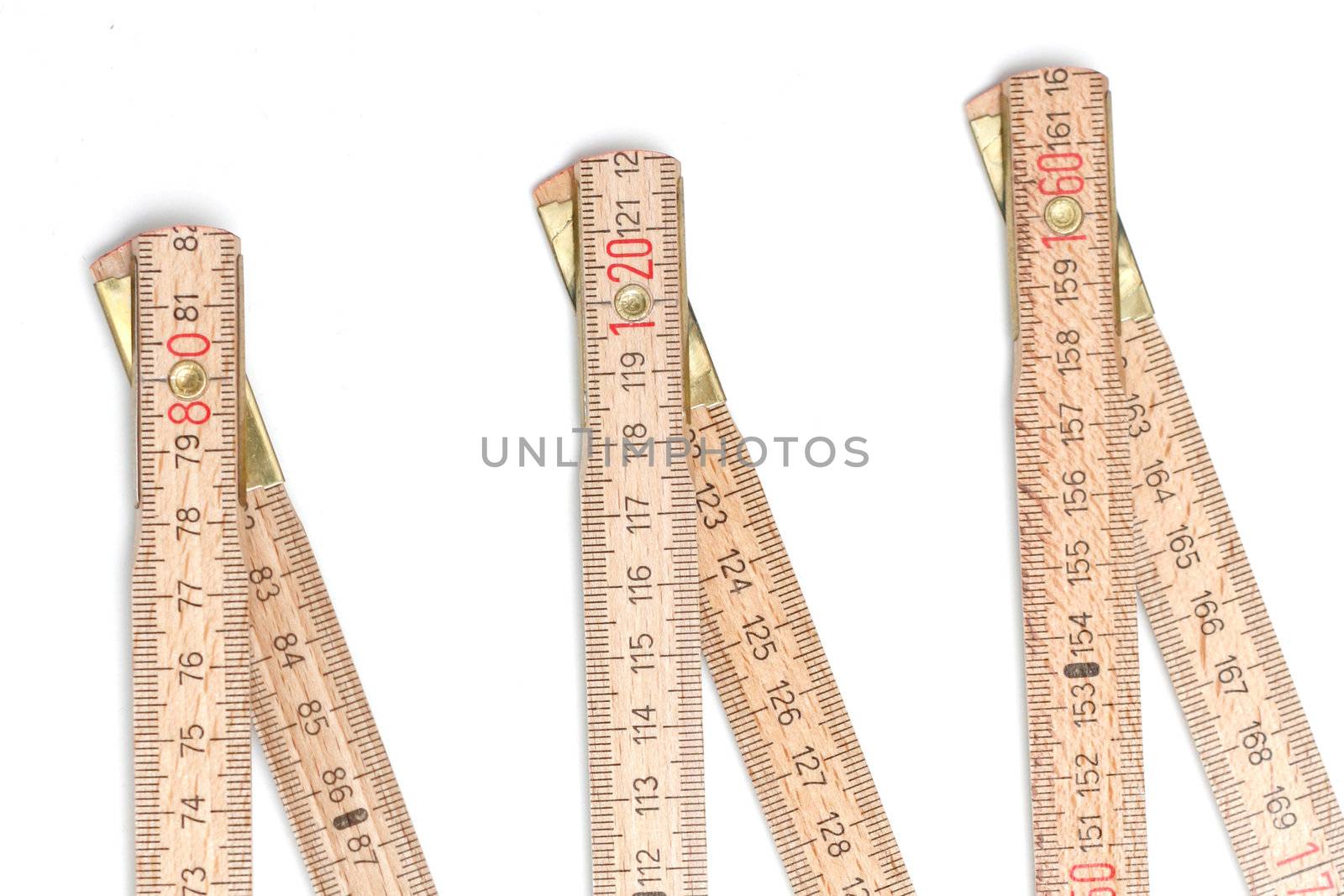 A folding ruler isolated on white