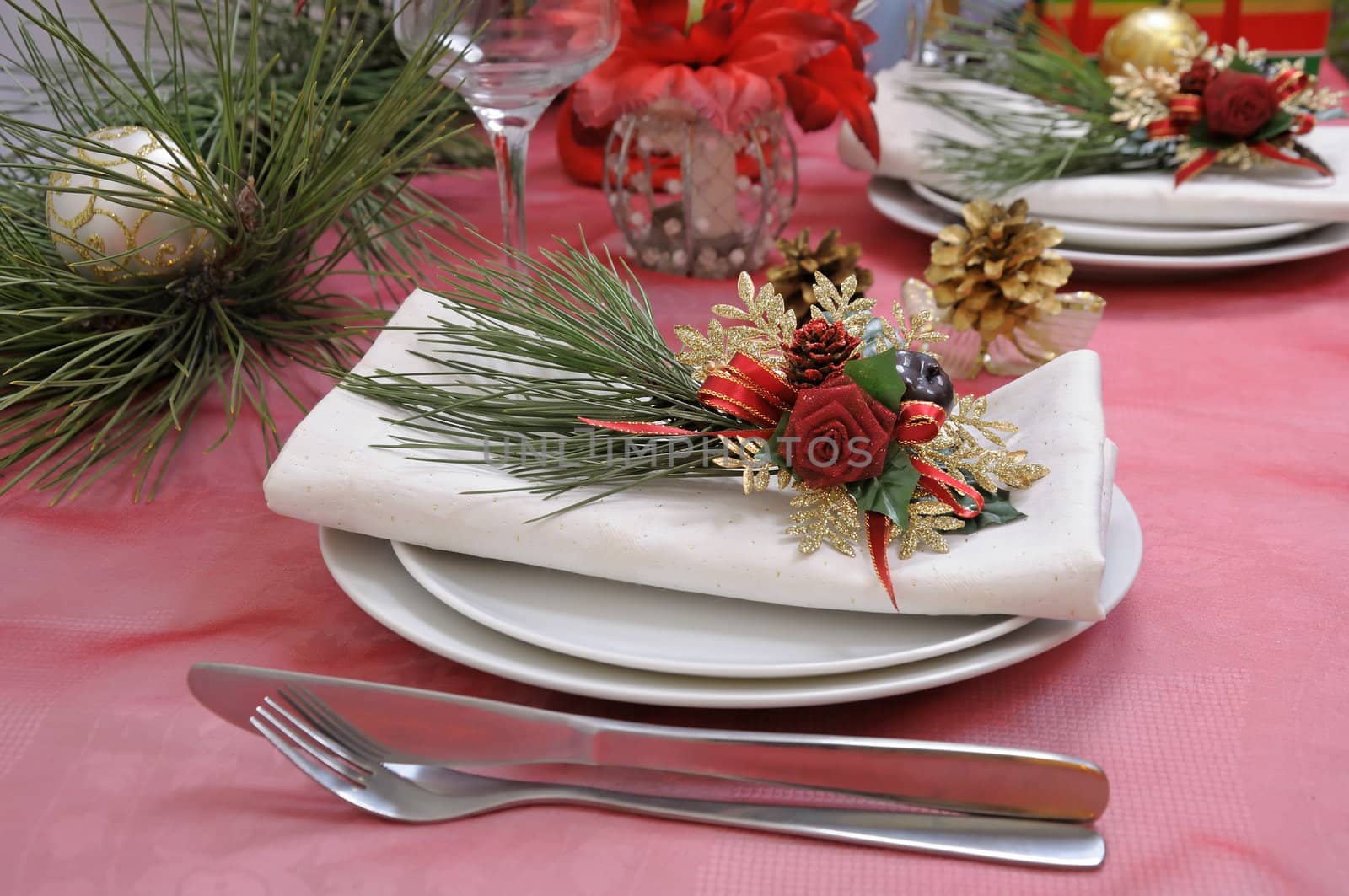 Table setting for Christmas and New Year by Apolonia