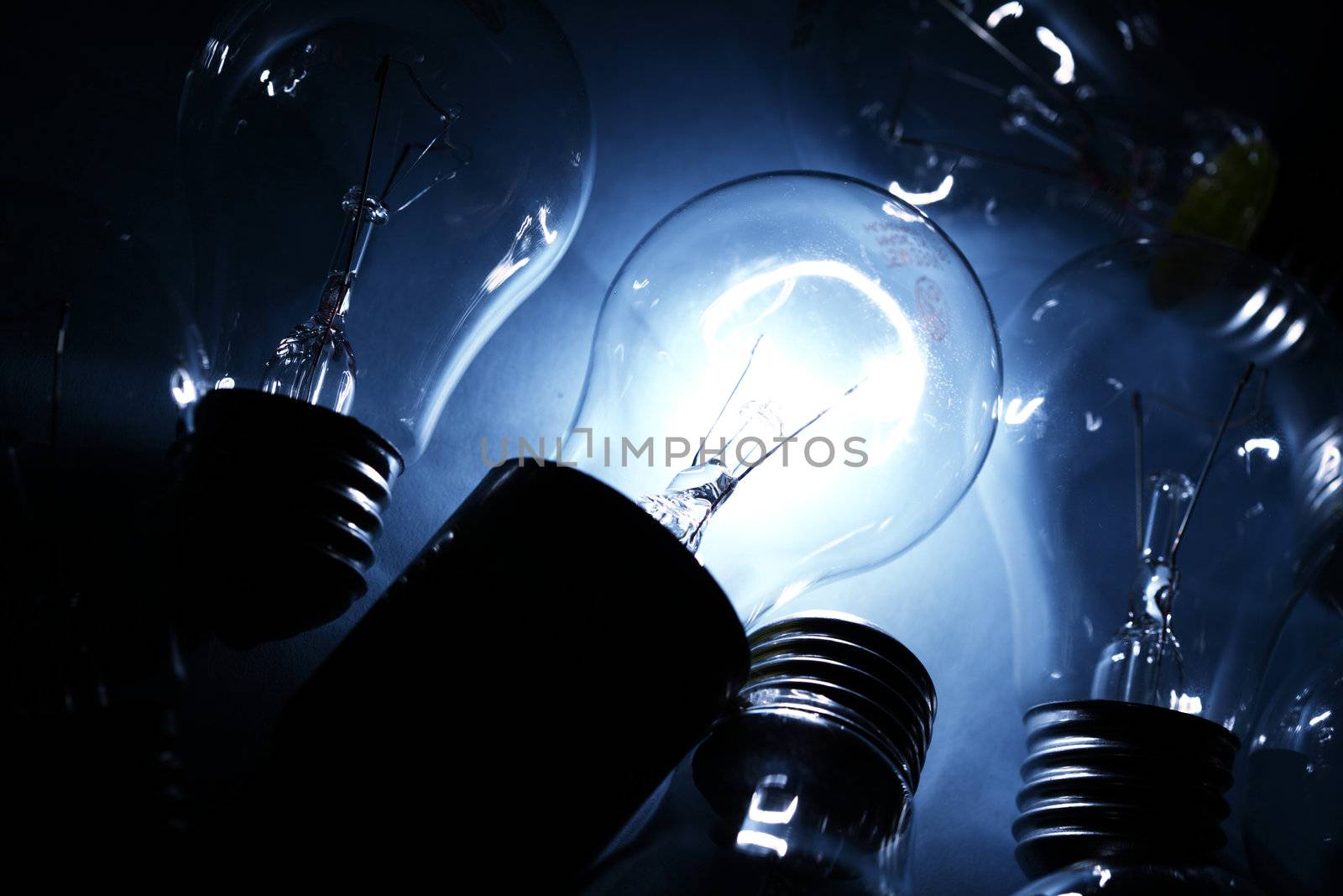 energy bulb macro close up