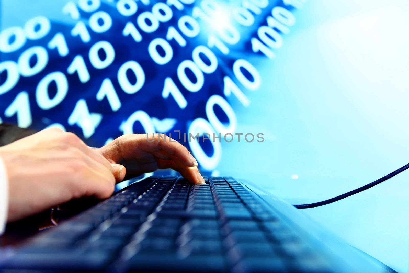 businessman data info technology concept
