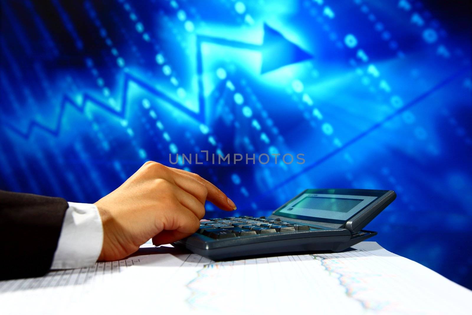 businessman data info technology concept