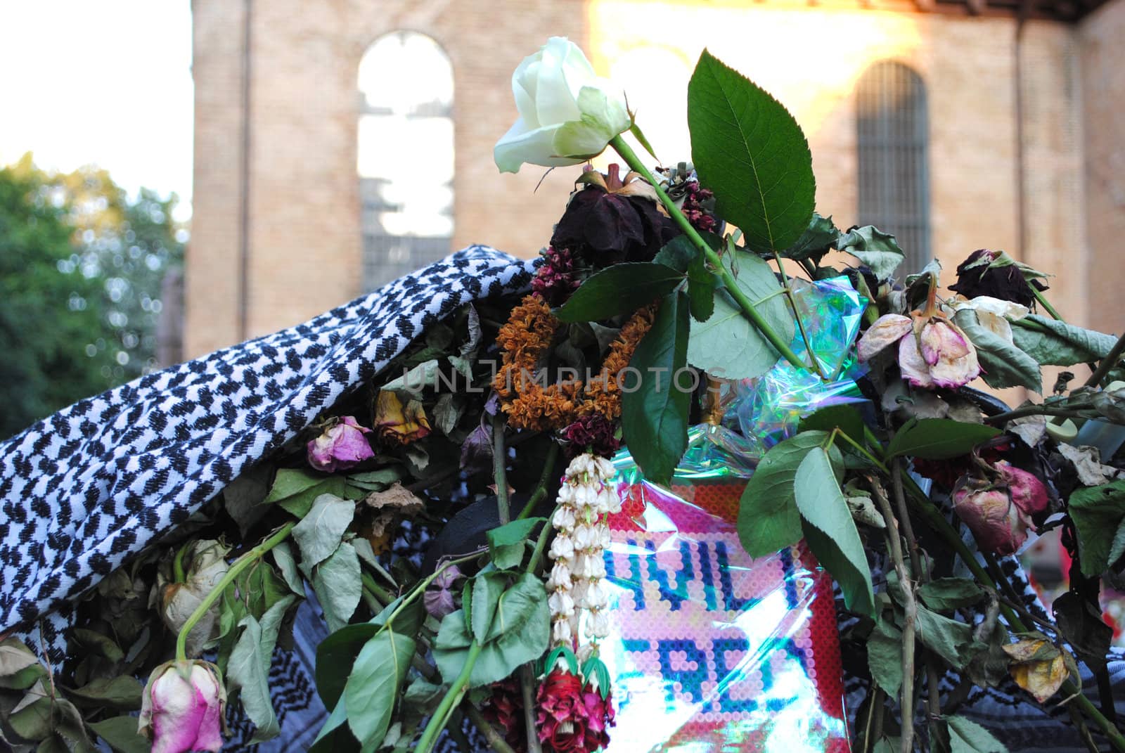 An ornament in memory of the victims after the terrorist attacks in Oslo and at Utøya 22.07.2011.