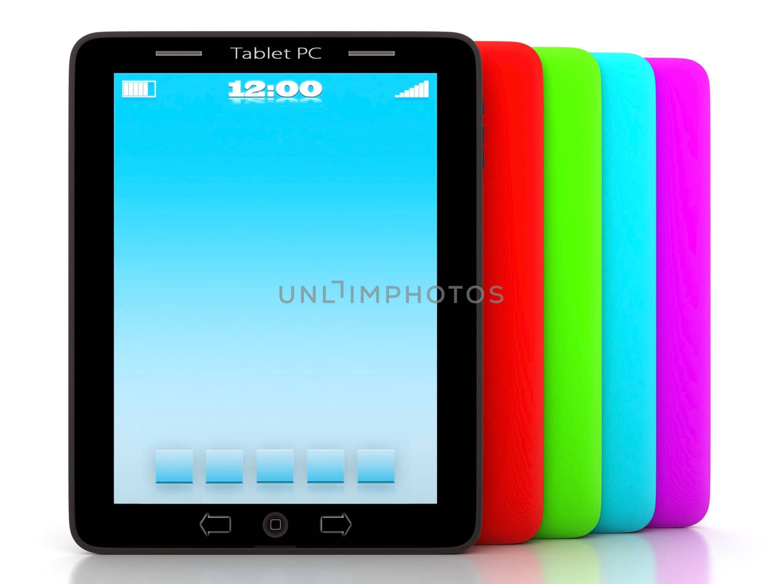 Image of computer technology on a white background isolated