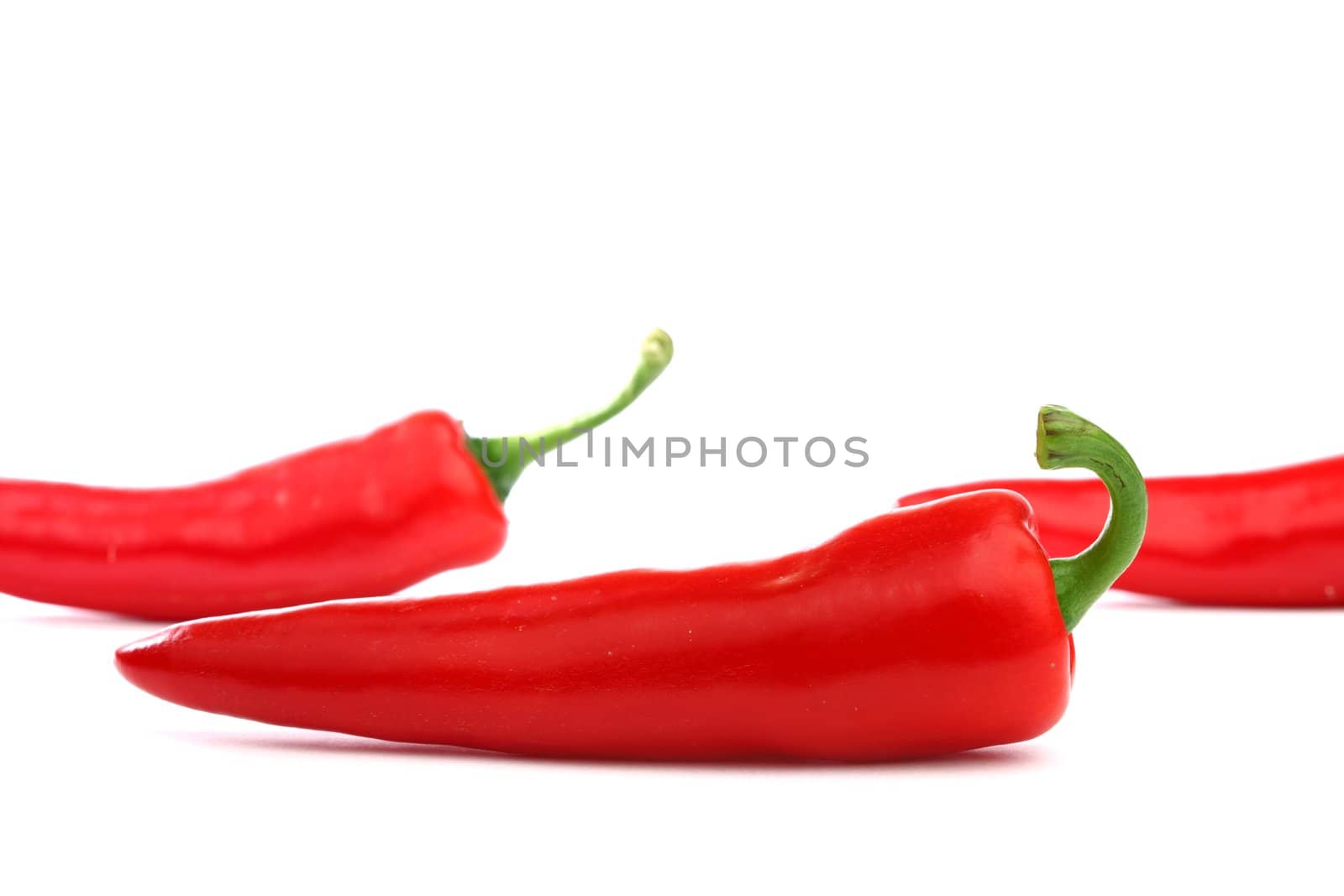 red hot chili pepper isolated on white