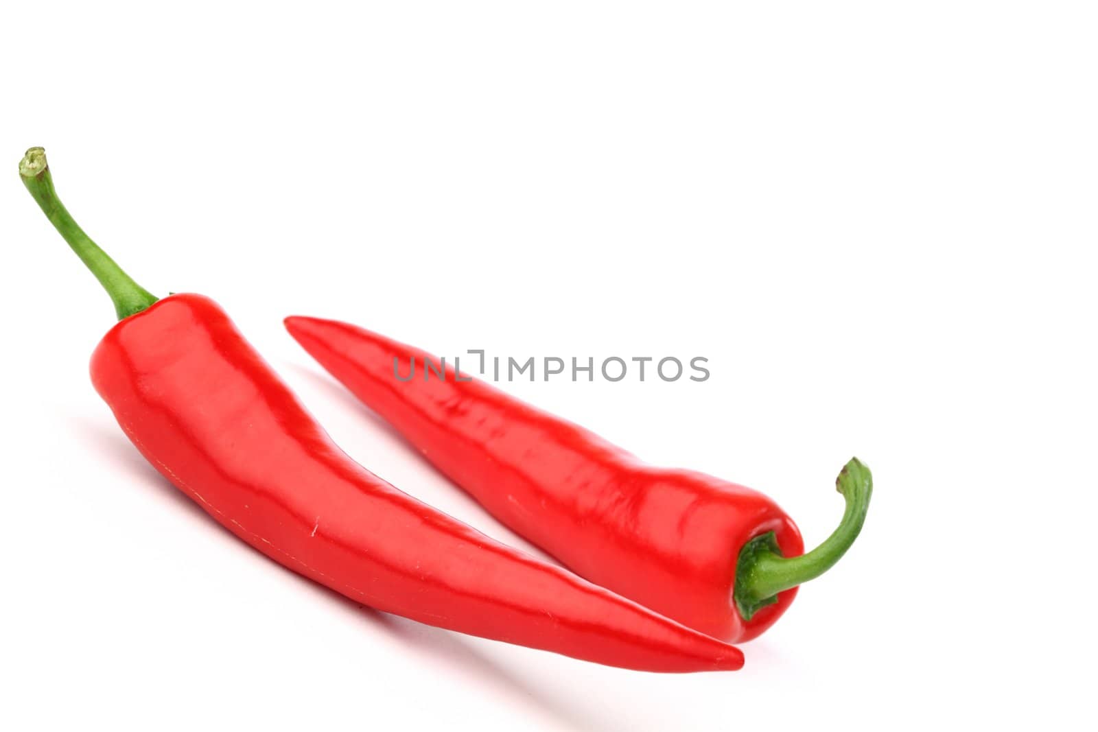 red hot chili pepper isolated on white