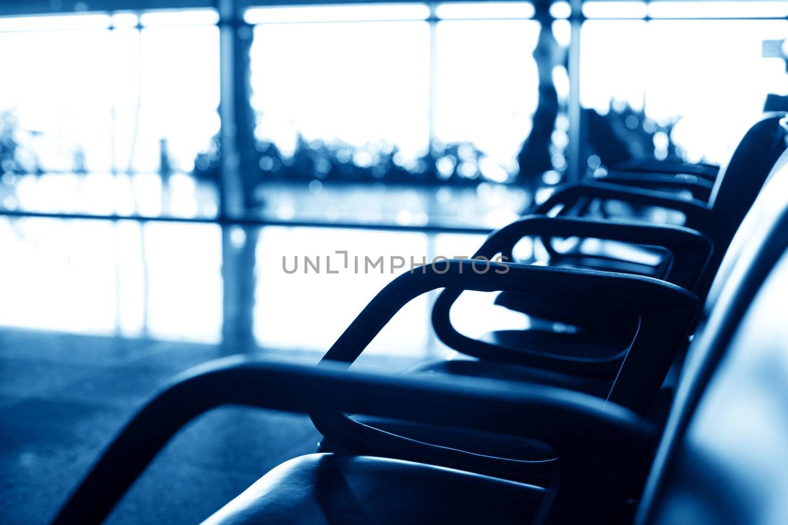 airport seats wait airplane arrival