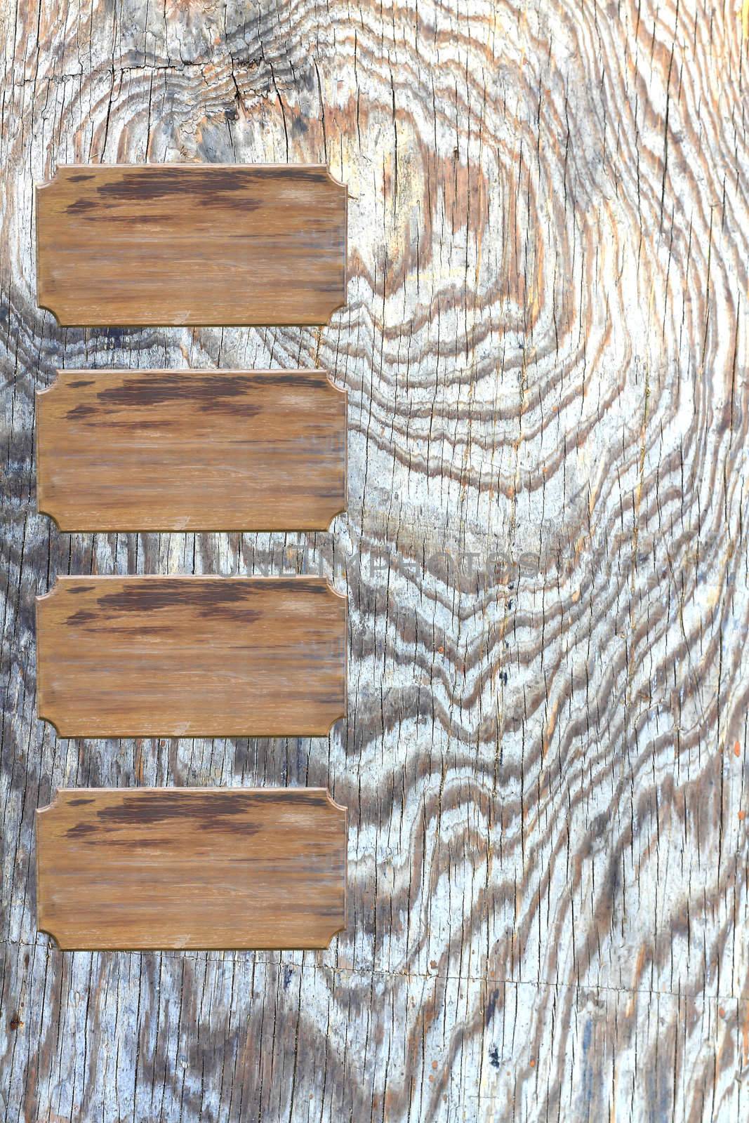 Menu wood on wood wall  by rufous