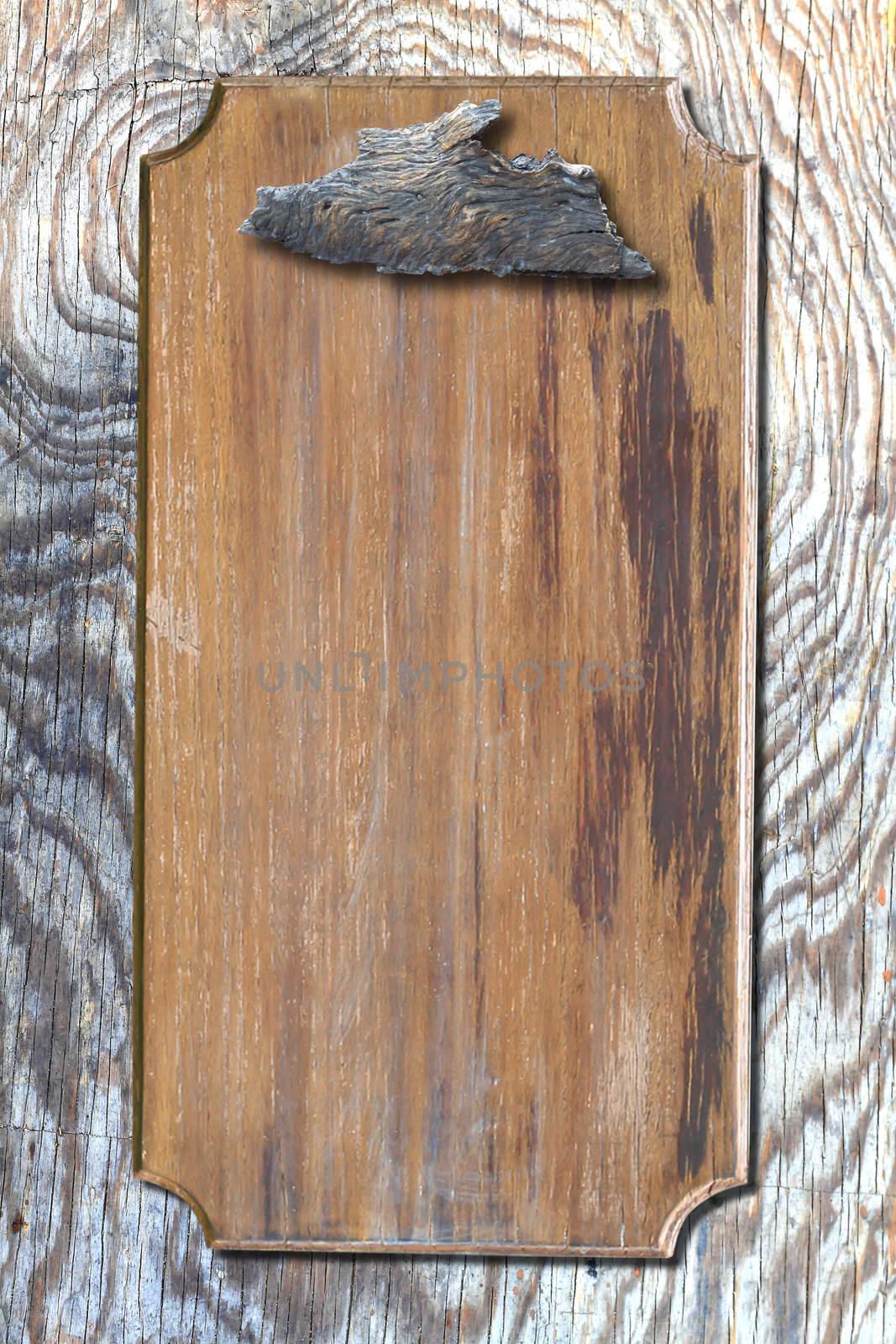 Menu wood on wood wall  by rufous