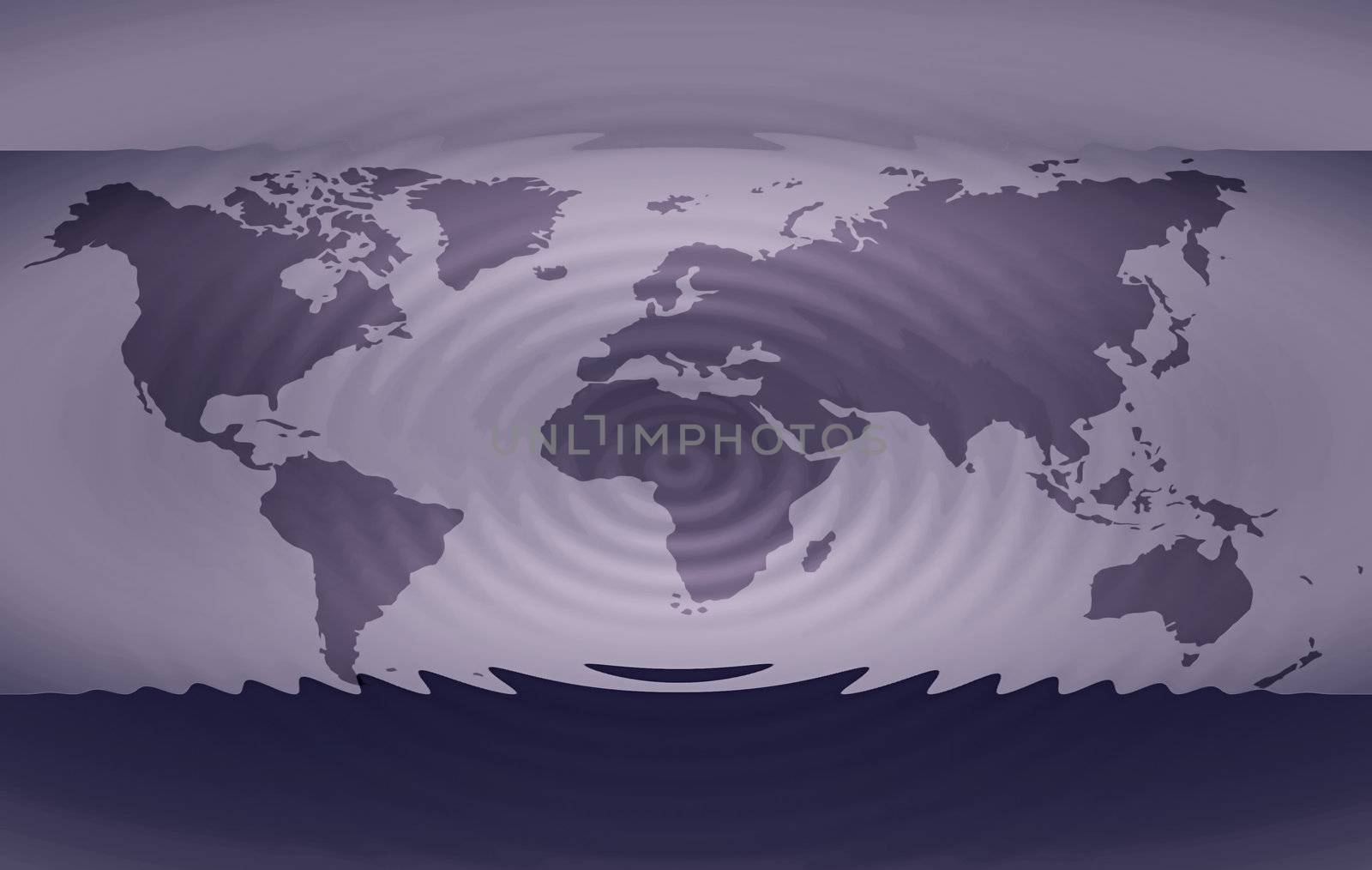 The hole Worldmap with a Earthquake vibration