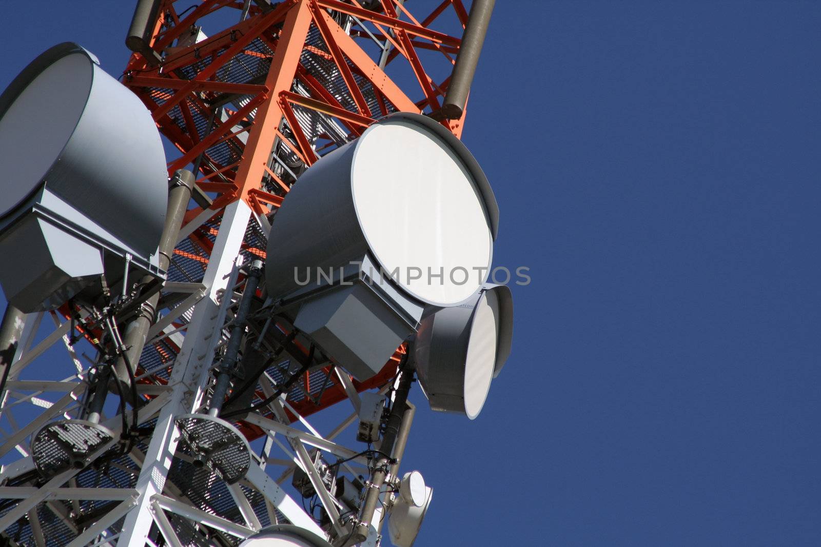 radio mast with new technology and big recievers