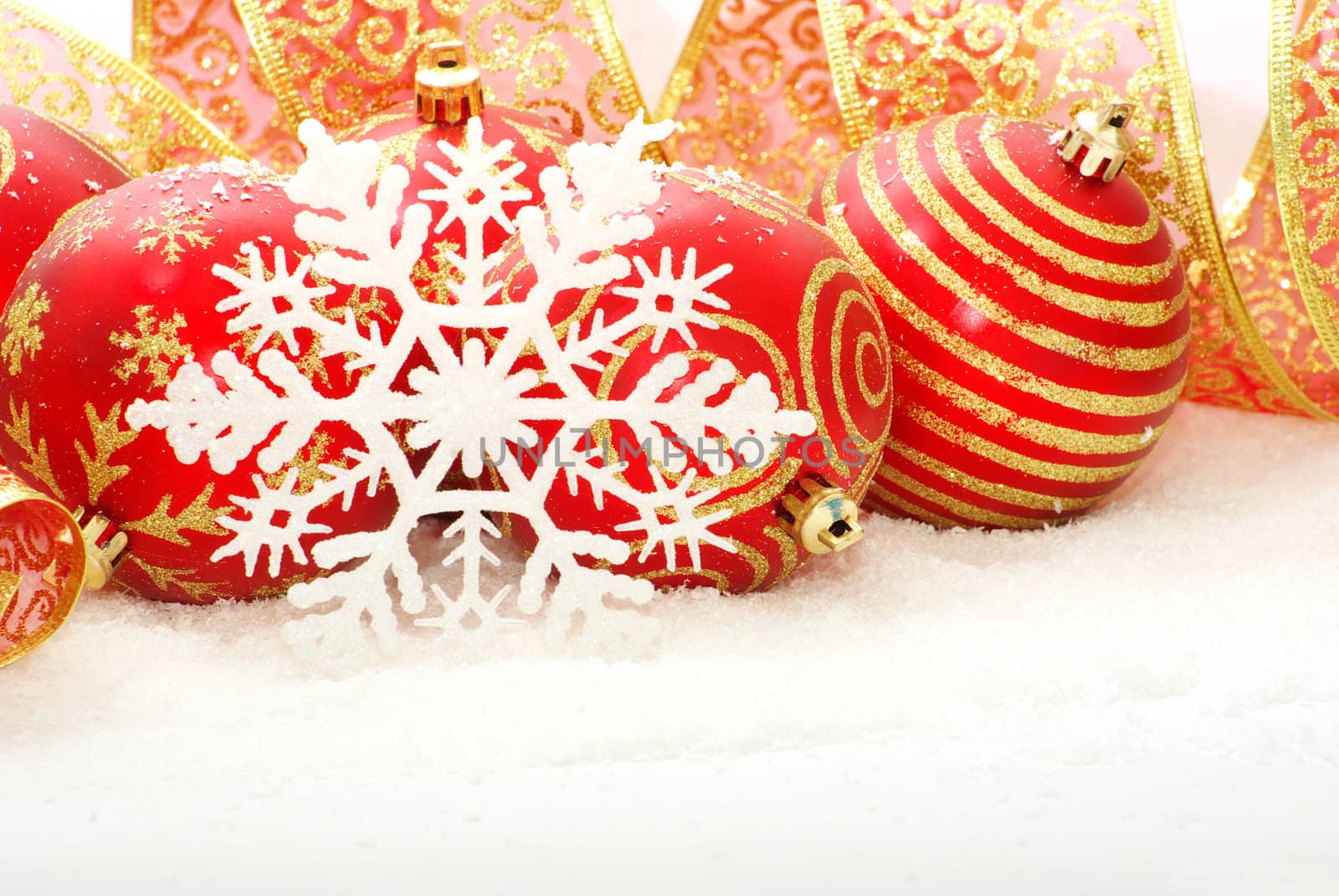 christmas balls isolated on a white background