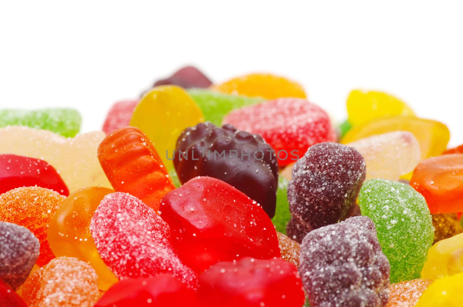 Colorful candy isolated on white background