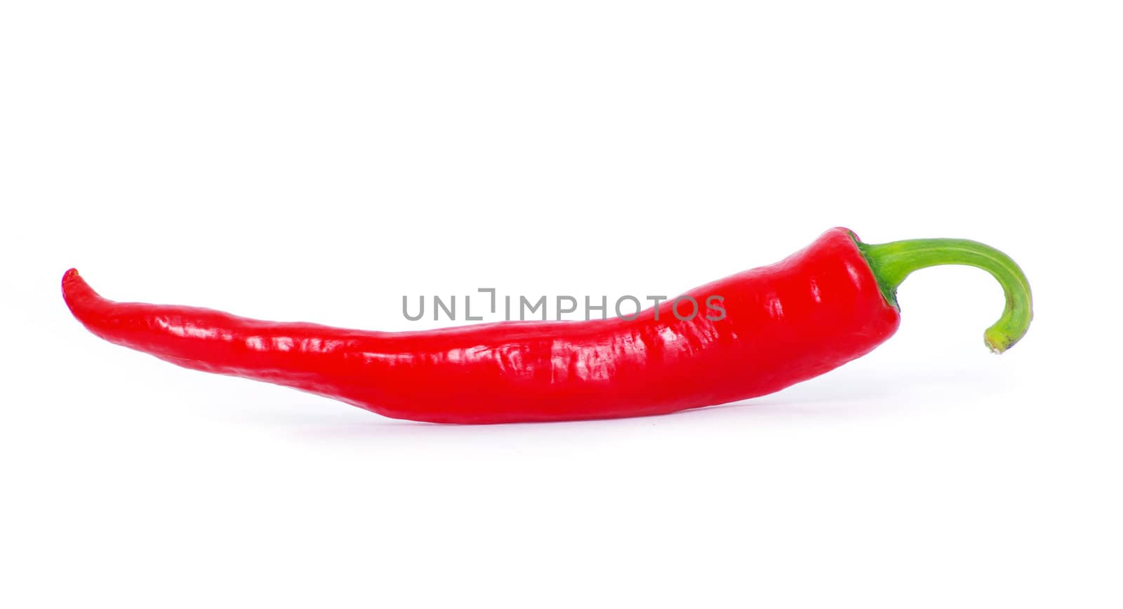 red hot chili pepper on white