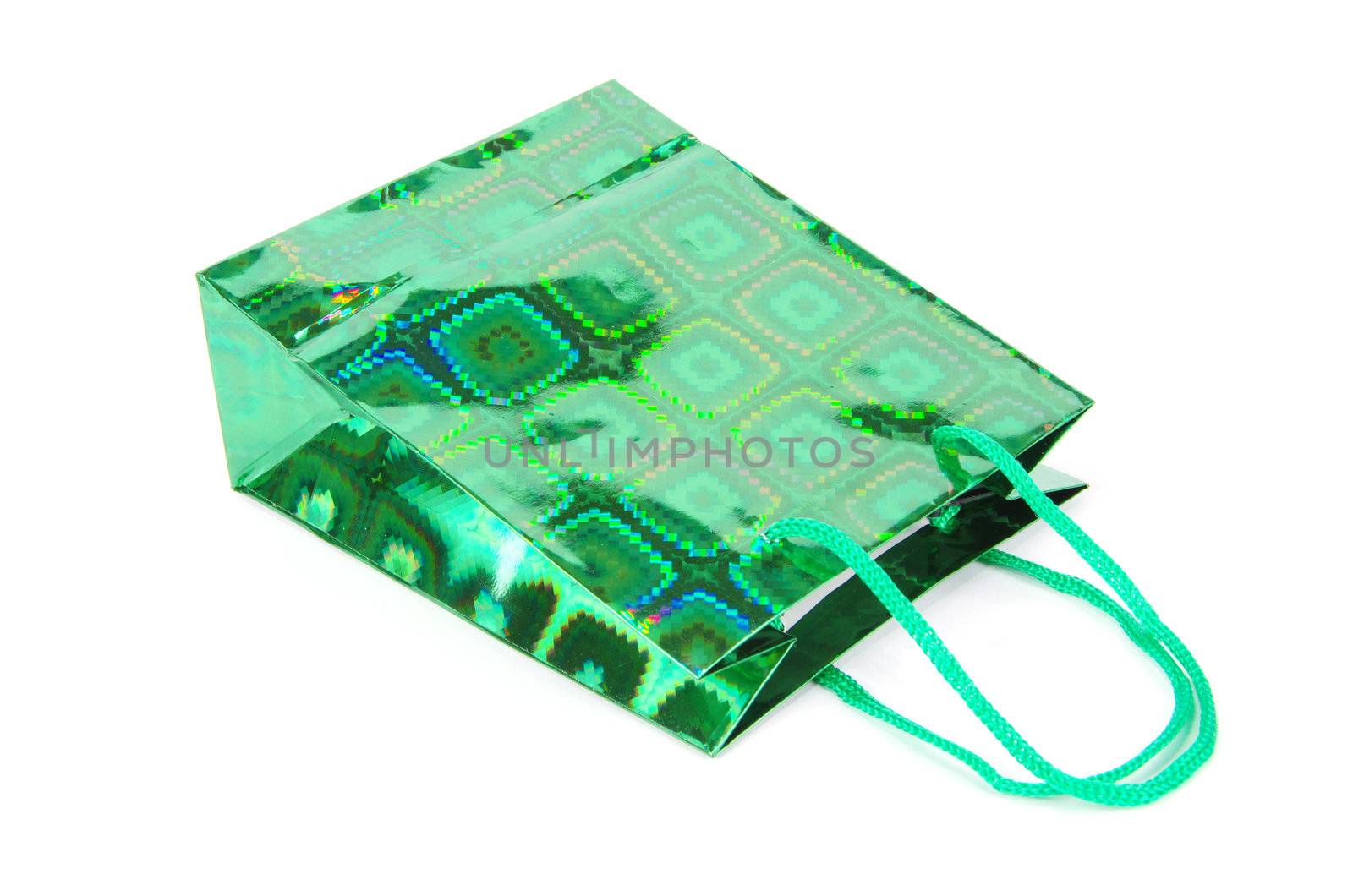 color shopping bag isolated on white background