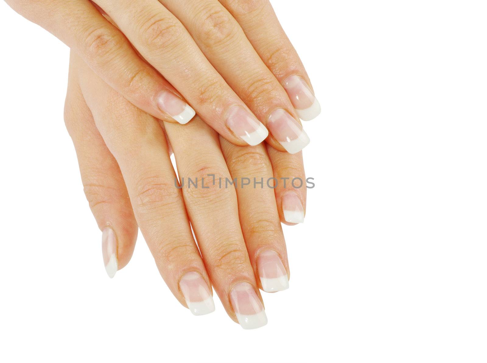 Beautiful woman hands with manicure