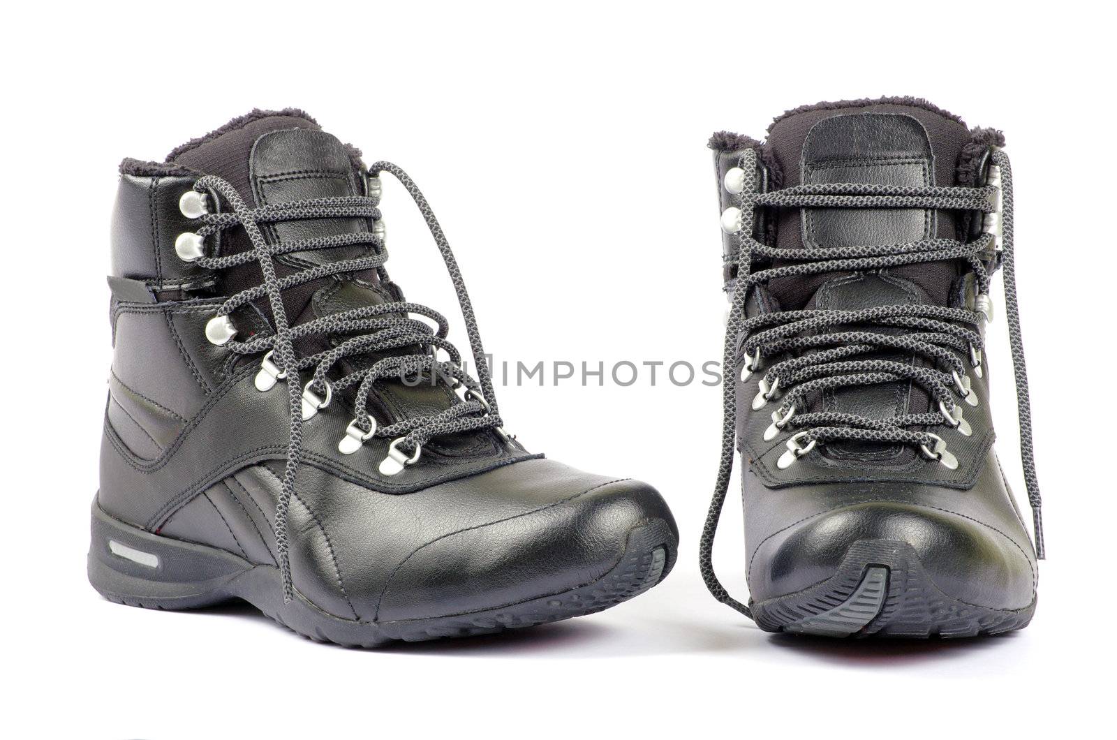 A pair of men's  shoes on white