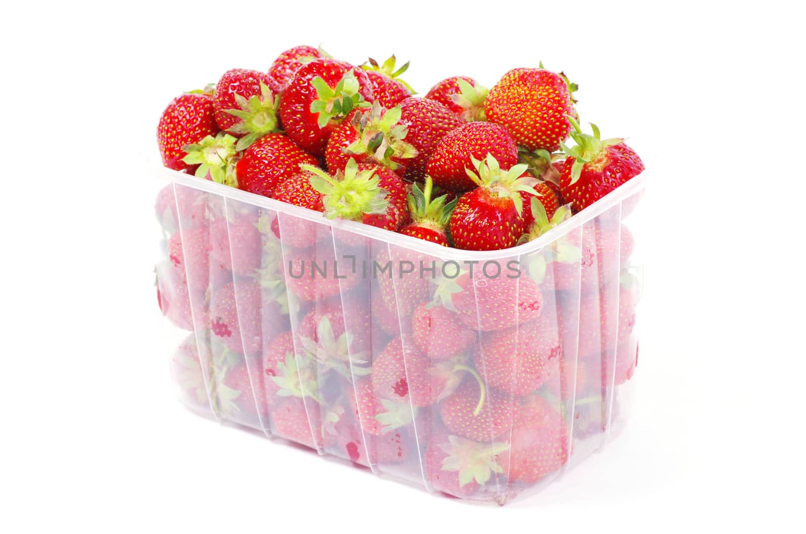 Strawberries isolated over white background