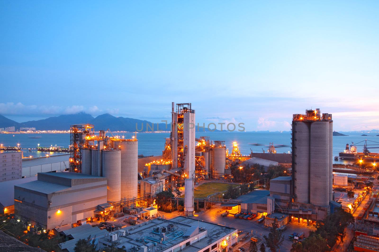 Cement Plant,Concrete or cement factory, heavy industry or construction industry. 
