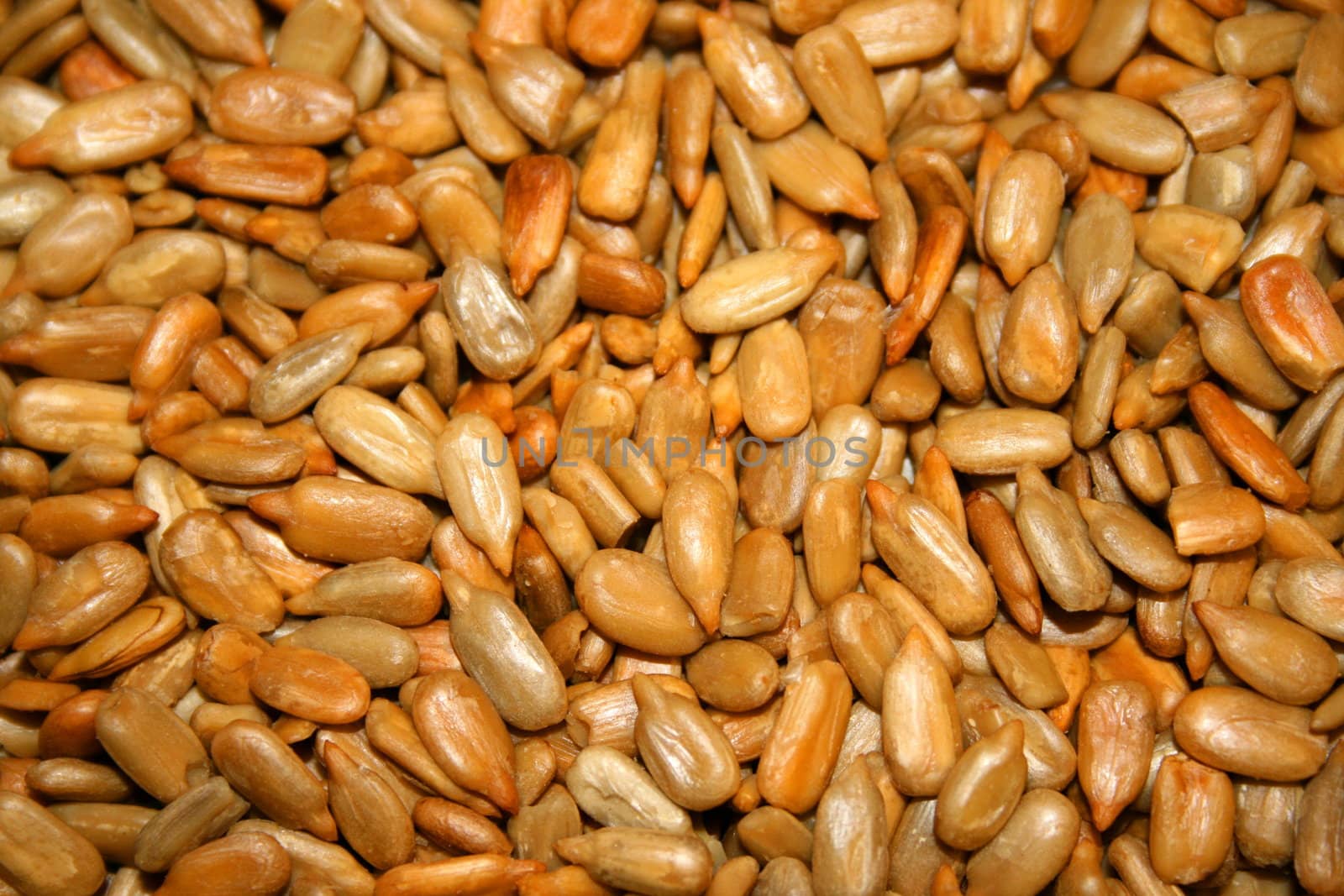 Close up of healthy no shell sunflower seeds.
