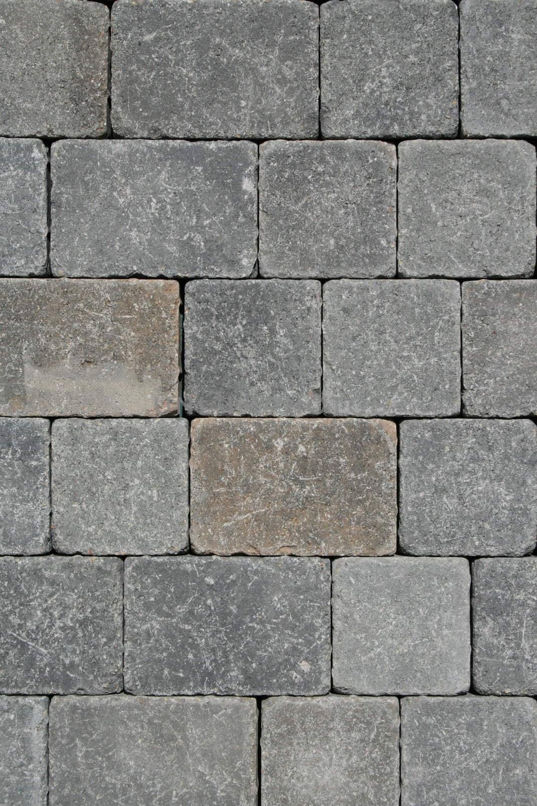 Close up of a stone wall showing unique pattern.
