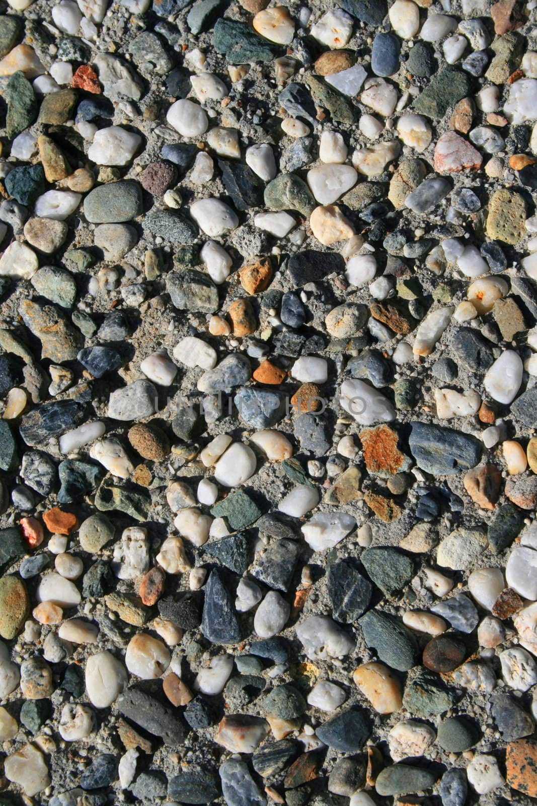 Close up of a stone wall showing unique pattern.
