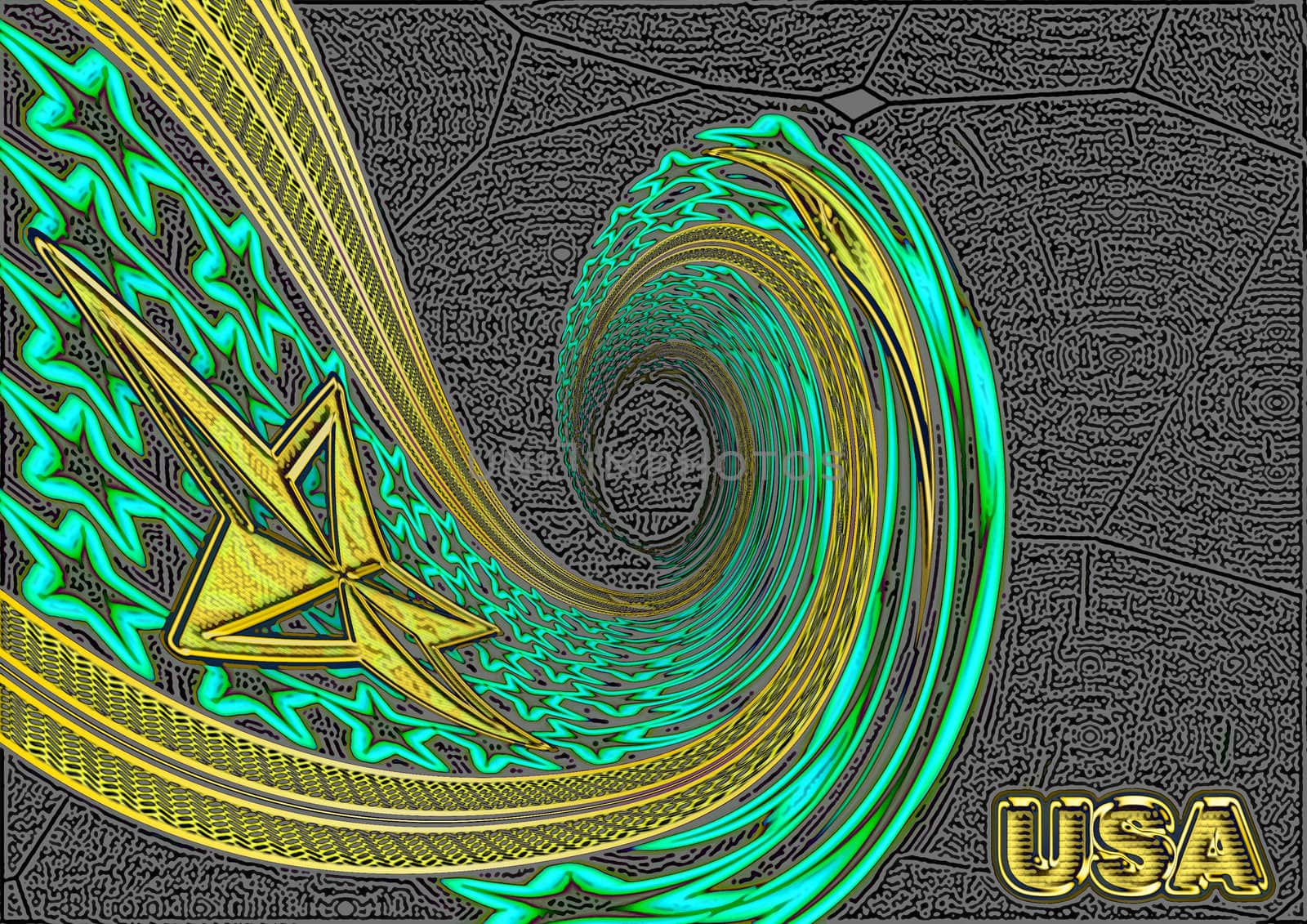 great creative abstract colored bright portrayal cycle of recent events in America