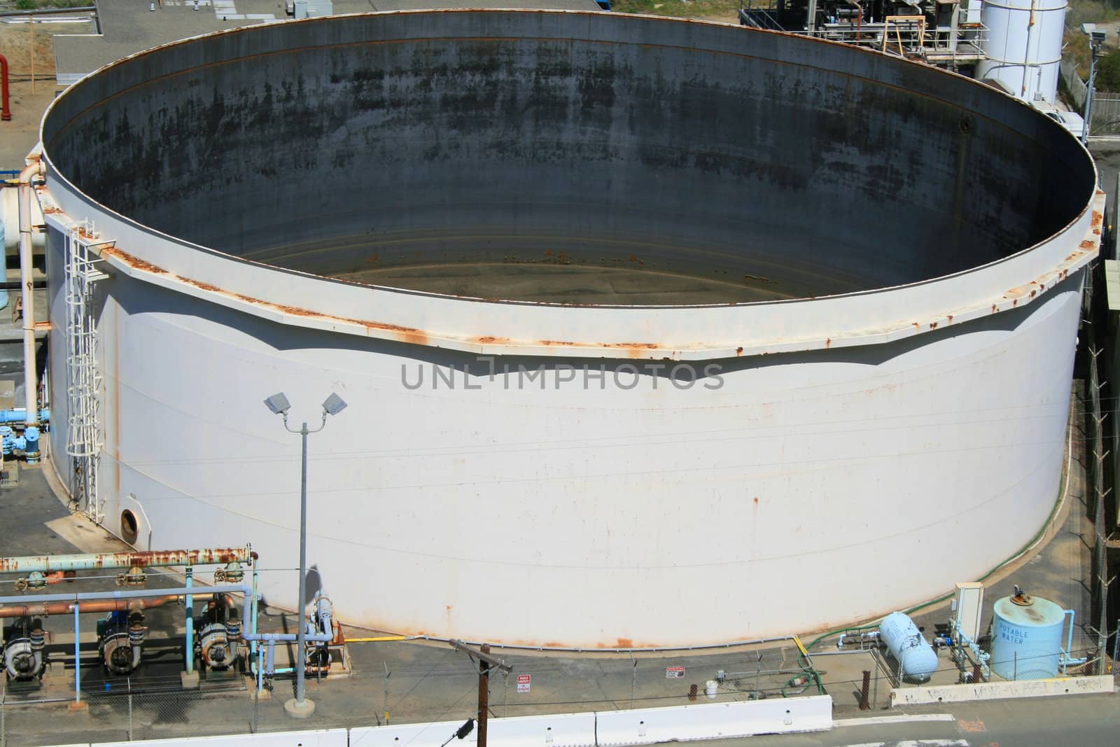 Close up of the water treatment plant.
