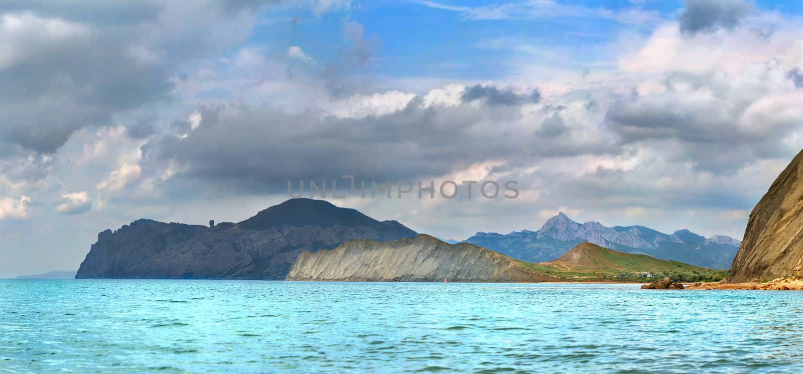 Beautiful morning landscape in the Crimea