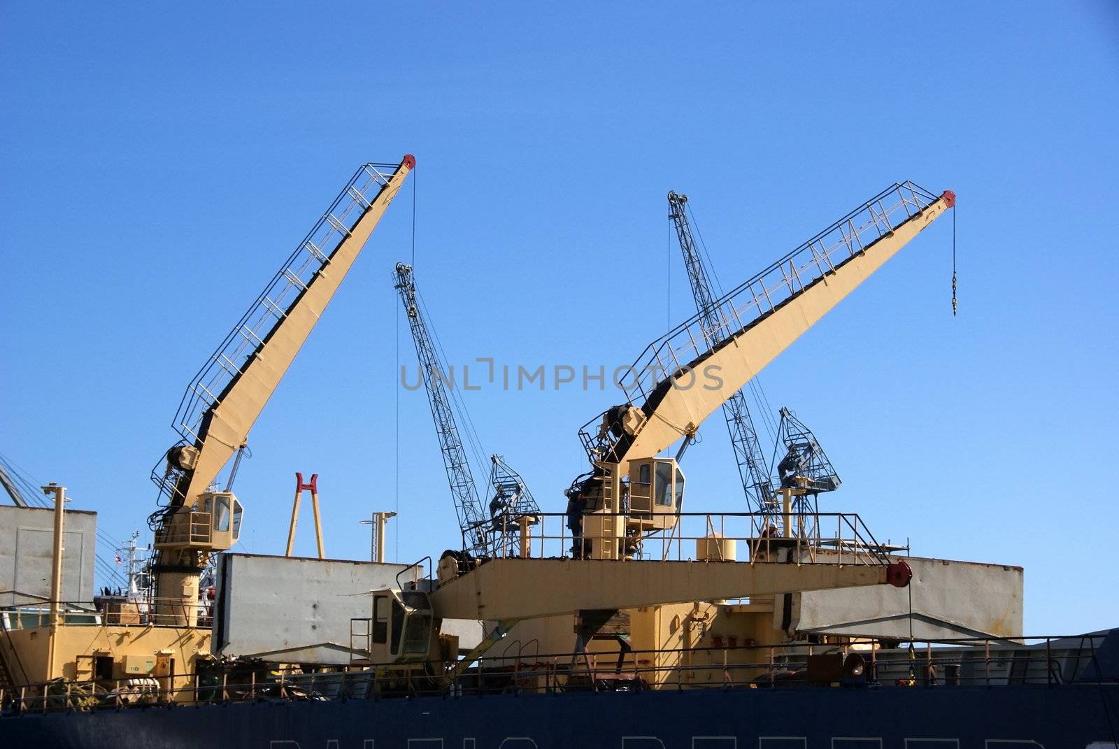 Ship cranes by andrei_kolyvanov