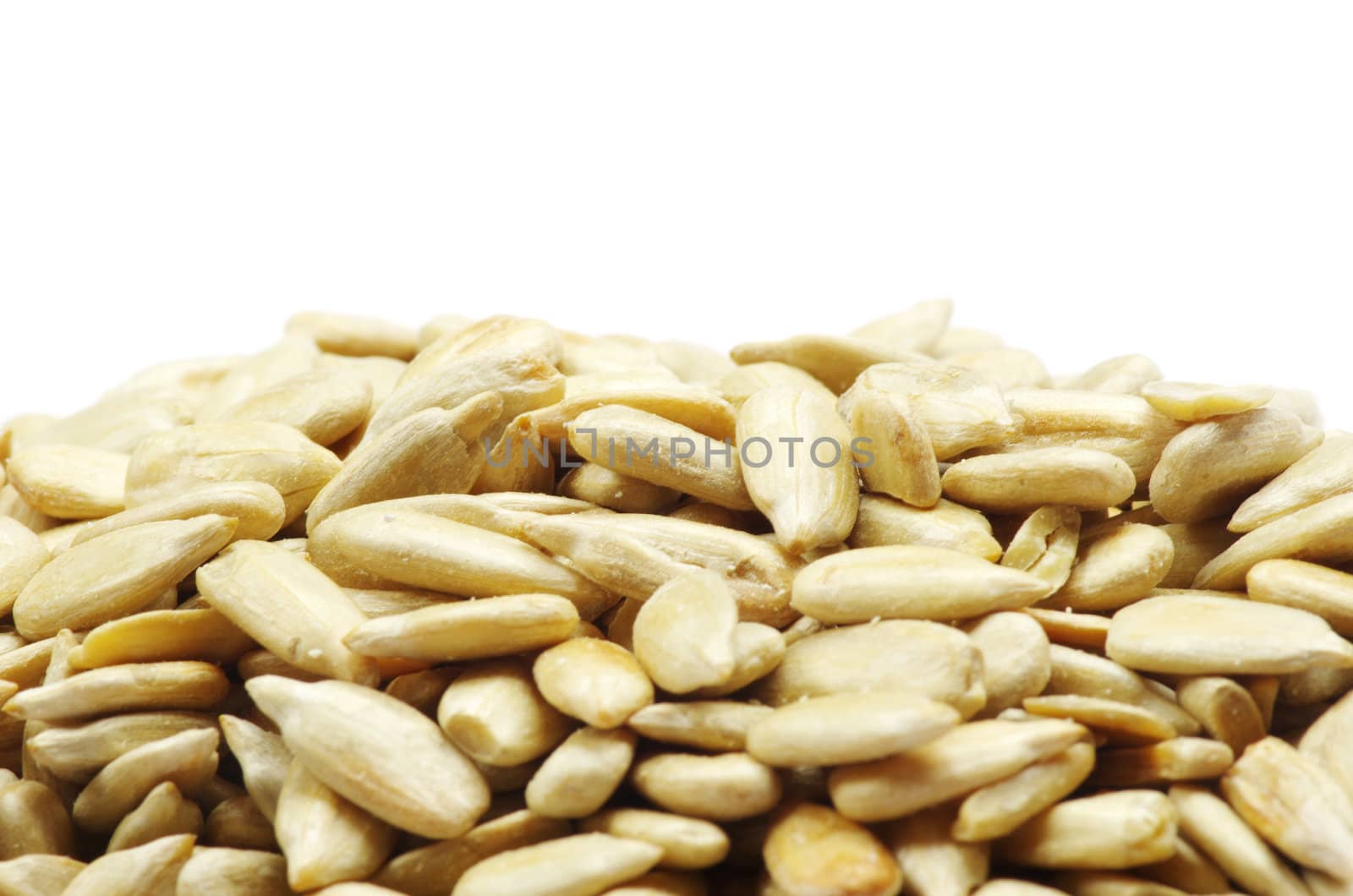 sunflower seeds isolated on white