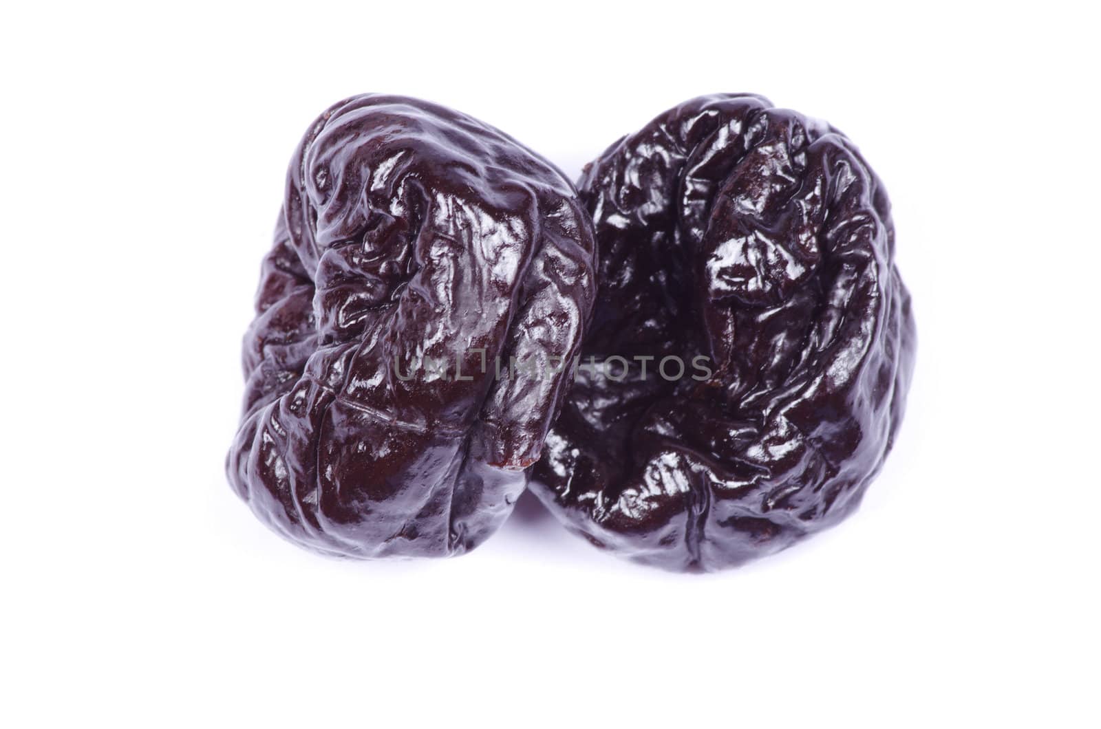dried plum on a white background