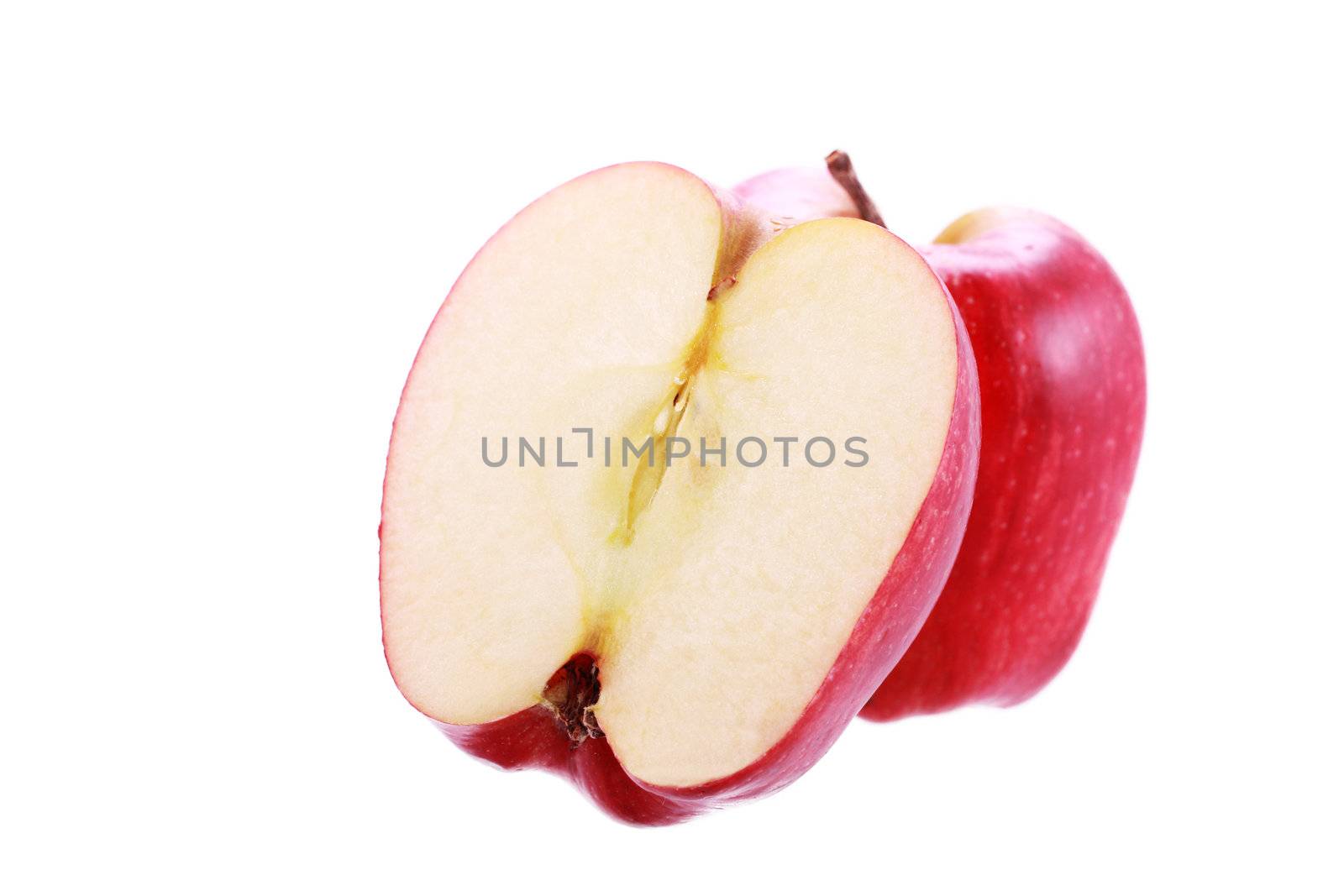 Red apple isolated on the white