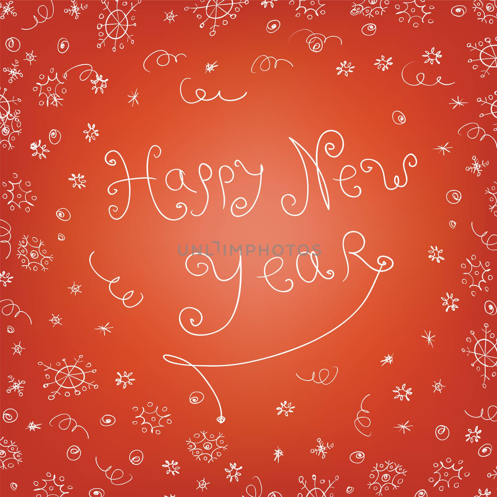 Handwritten quirky new year background by pashabo