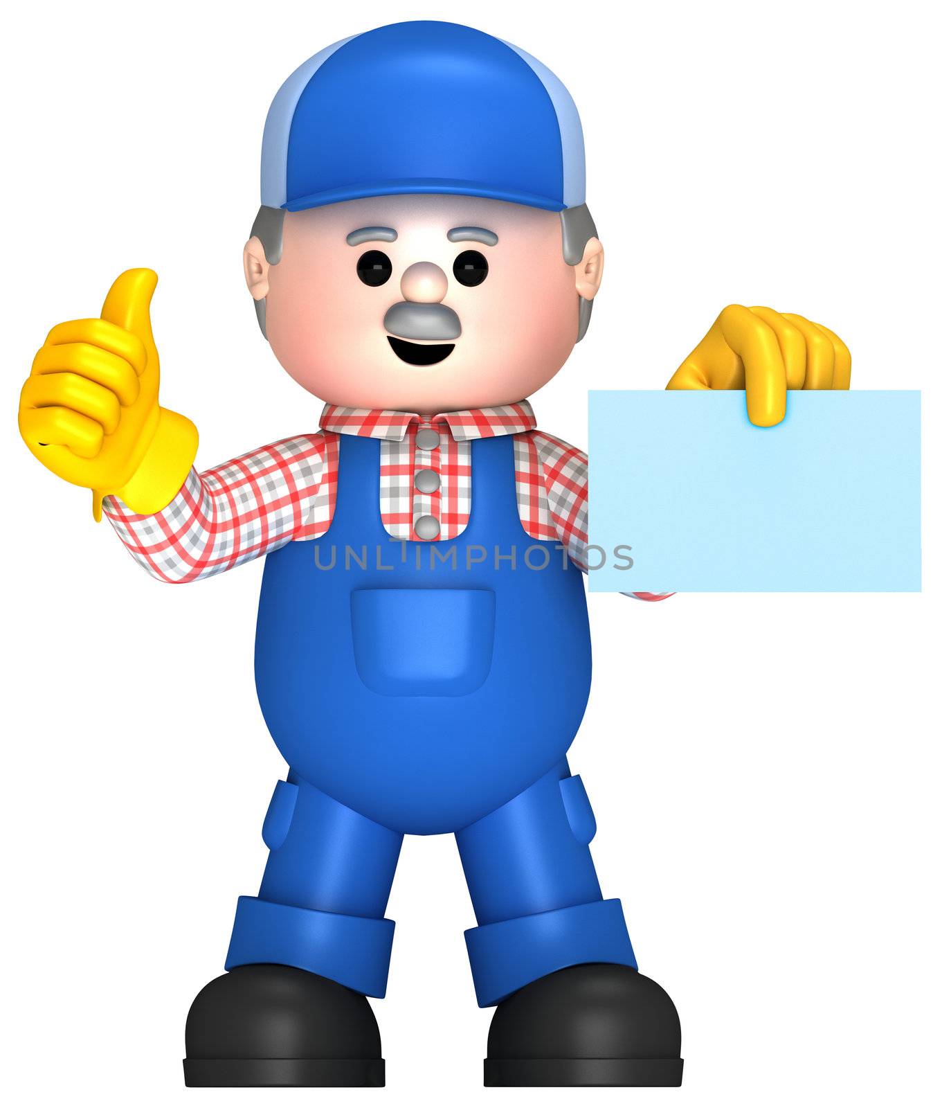 Fully equiped craftsman mascot
