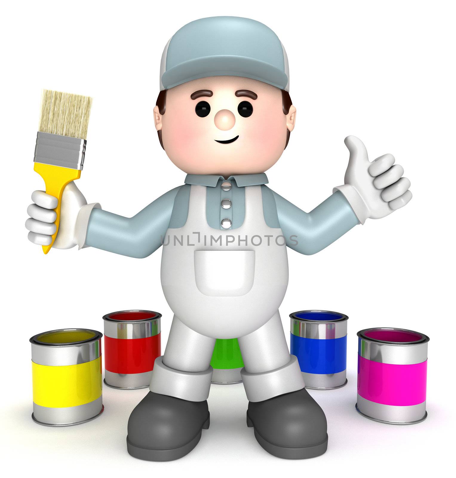 Fully equiped craftsman mascot