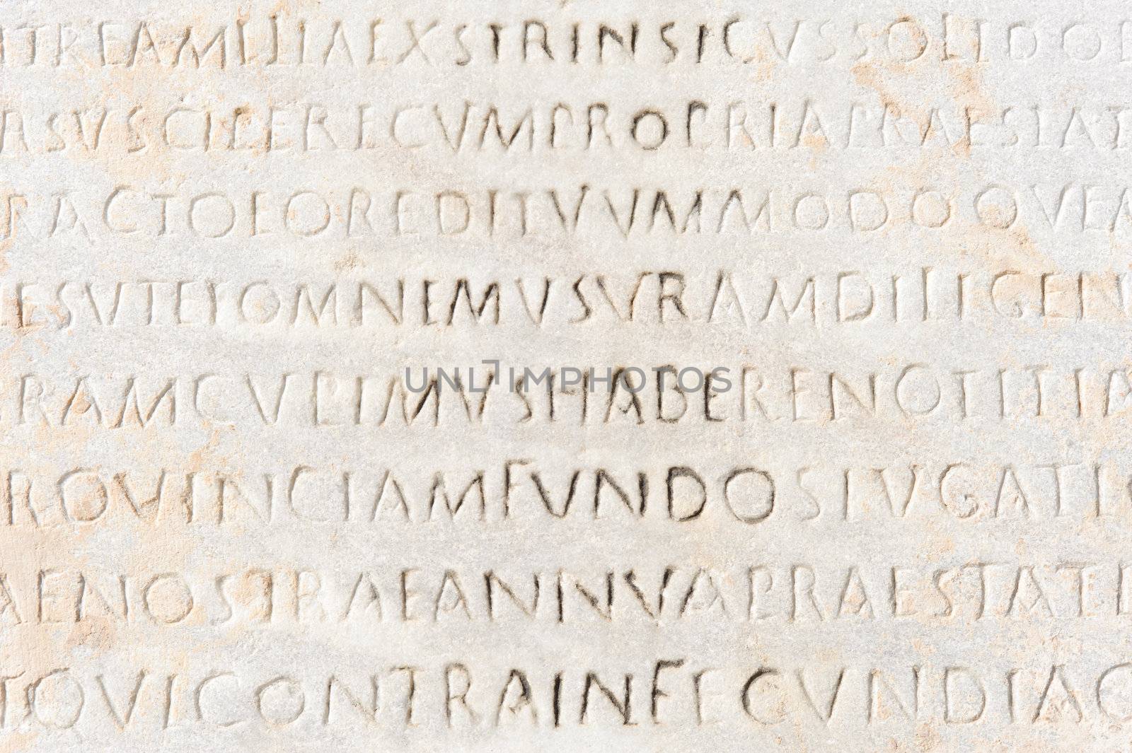 closeup of ancient latin text by starush