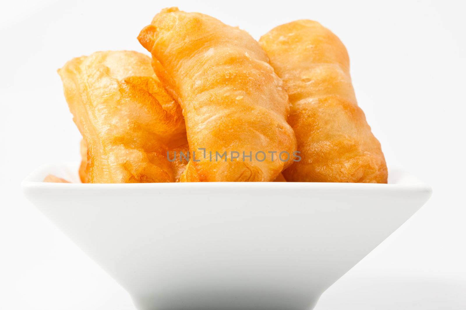 fried bread stick  isolated on white background