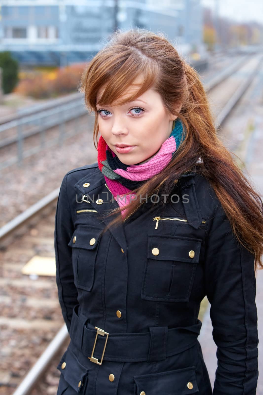 Teenage Girl At Platform by Luminis