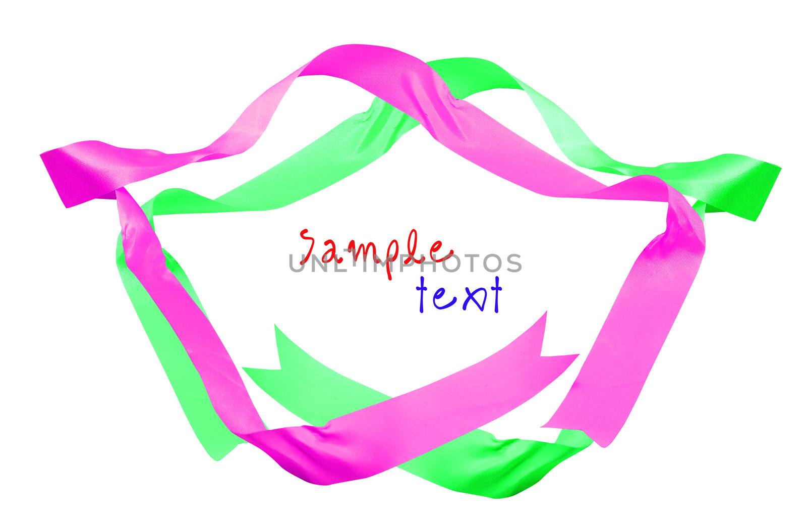 ribbons with bow on a white background