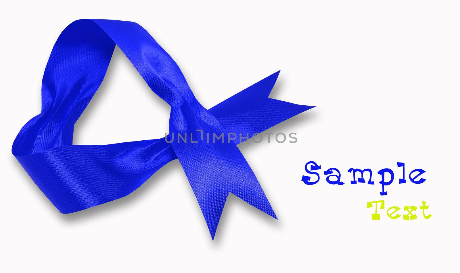 ribbon with bow on a white background