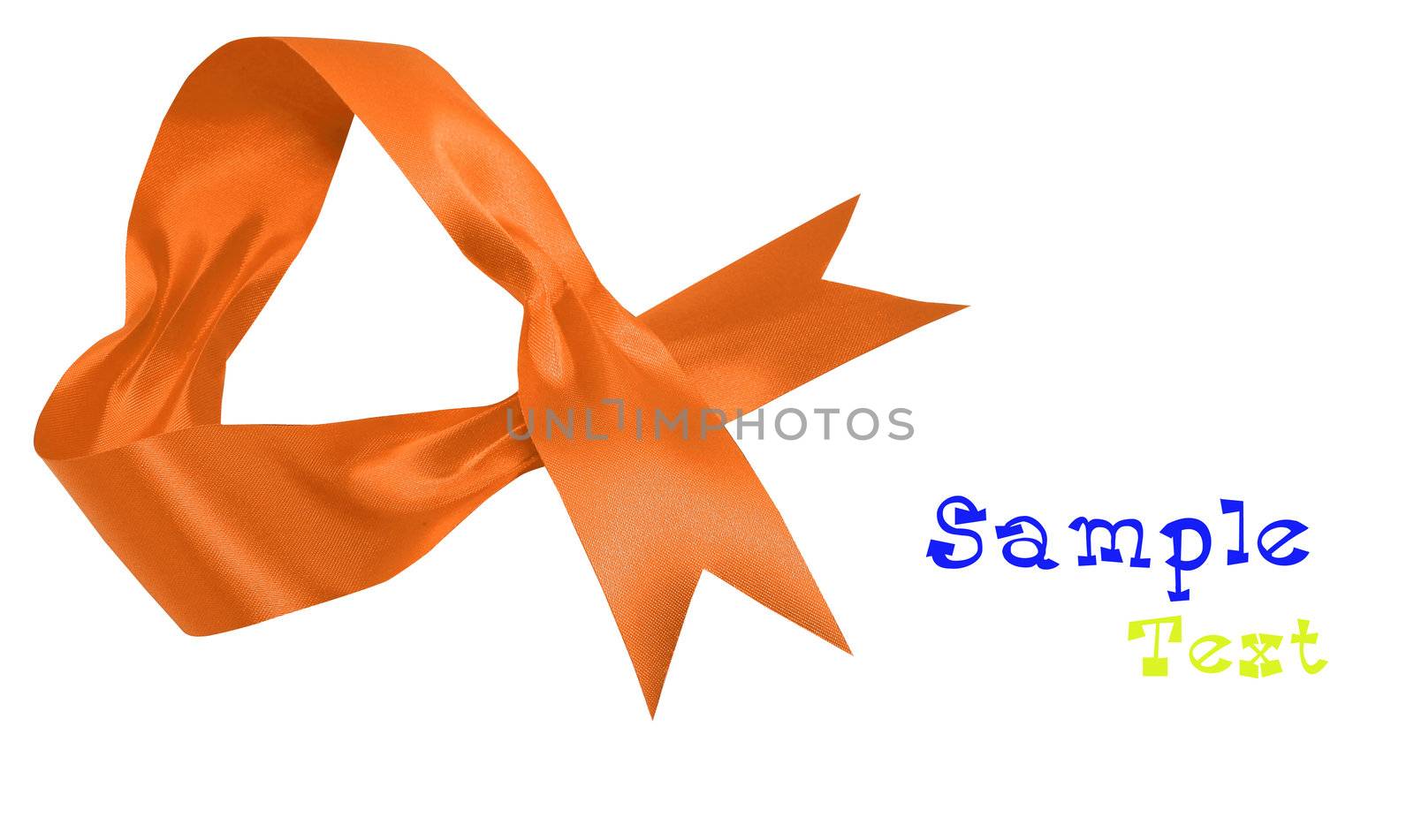 ribbon with bow on a white background 
 by rufous