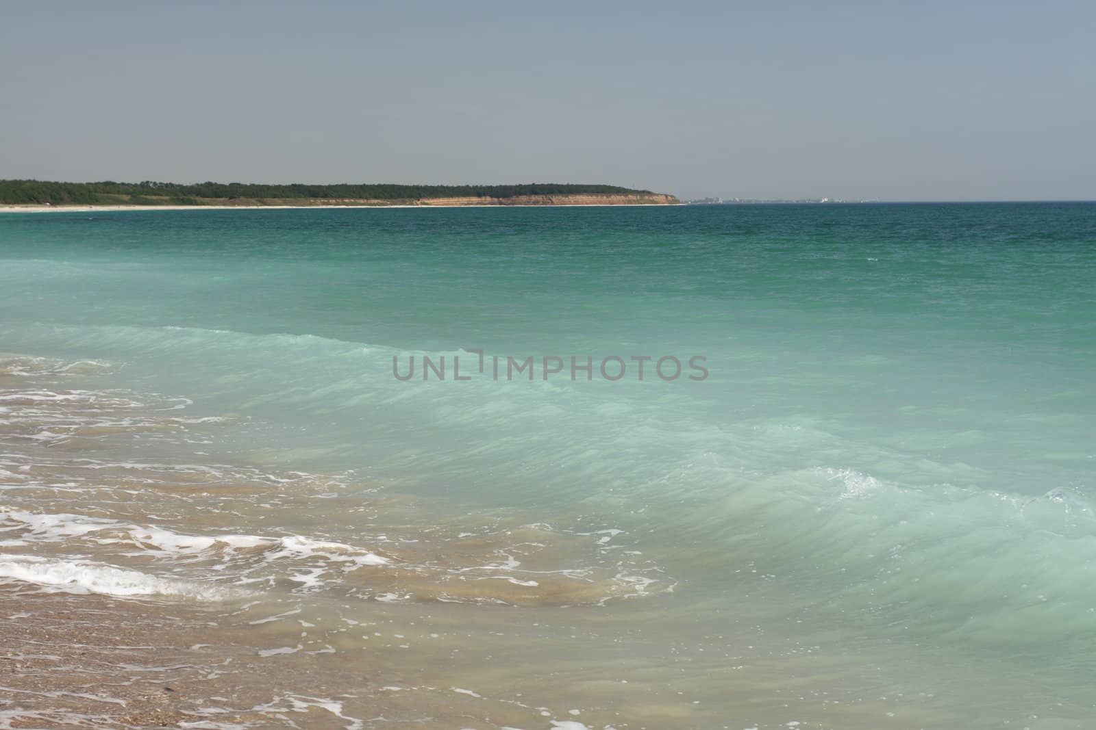 Beautiful empty beach on the Black Sea, Bulgaria