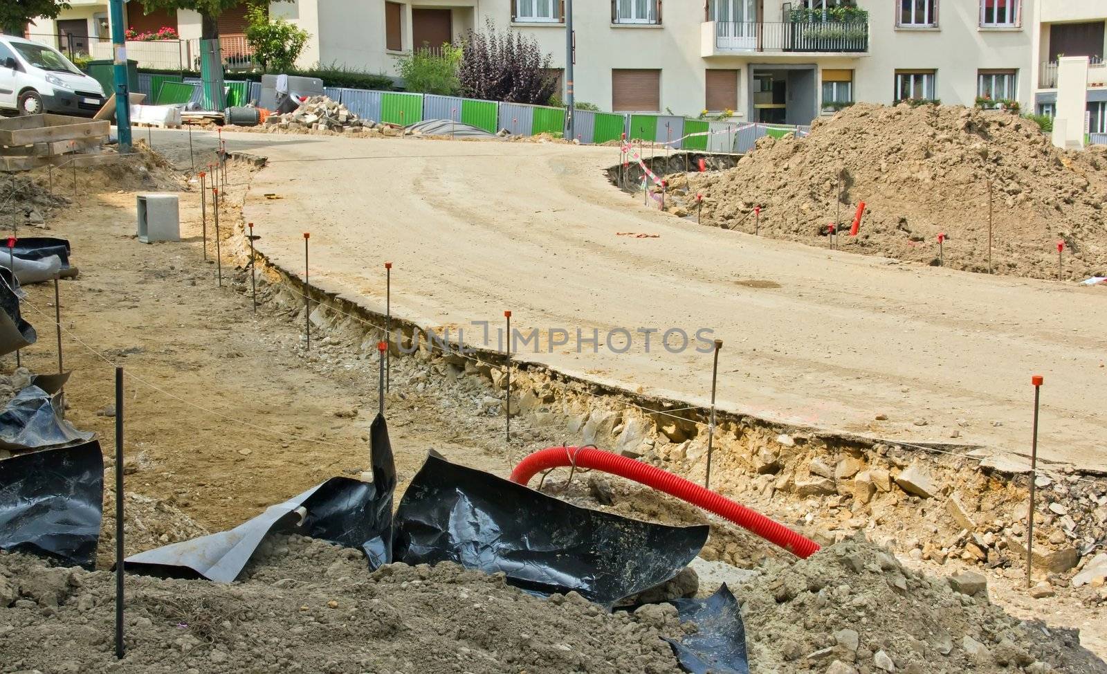 construction and repair of roads and sidewalks. construction on slopes