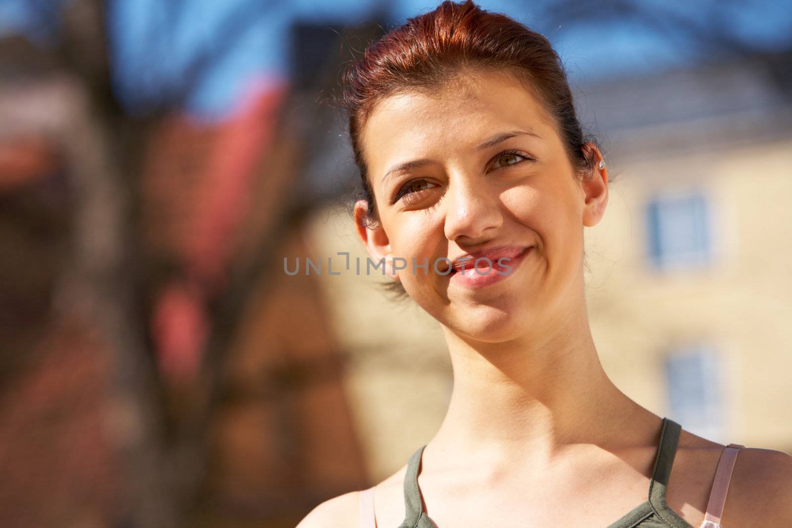 Teenage Girl Smiling by Luminis