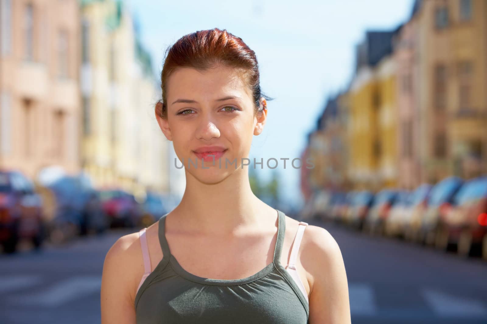 Teenage Girl in Street by Luminis