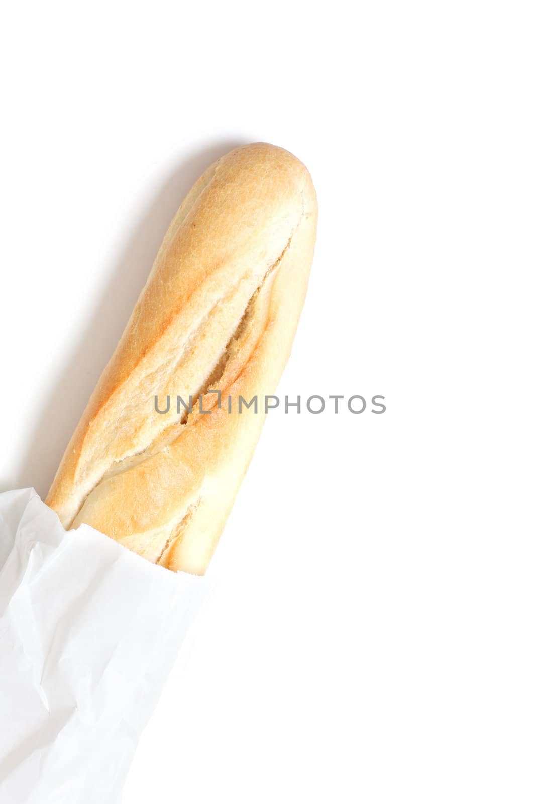A French baguette in a bag