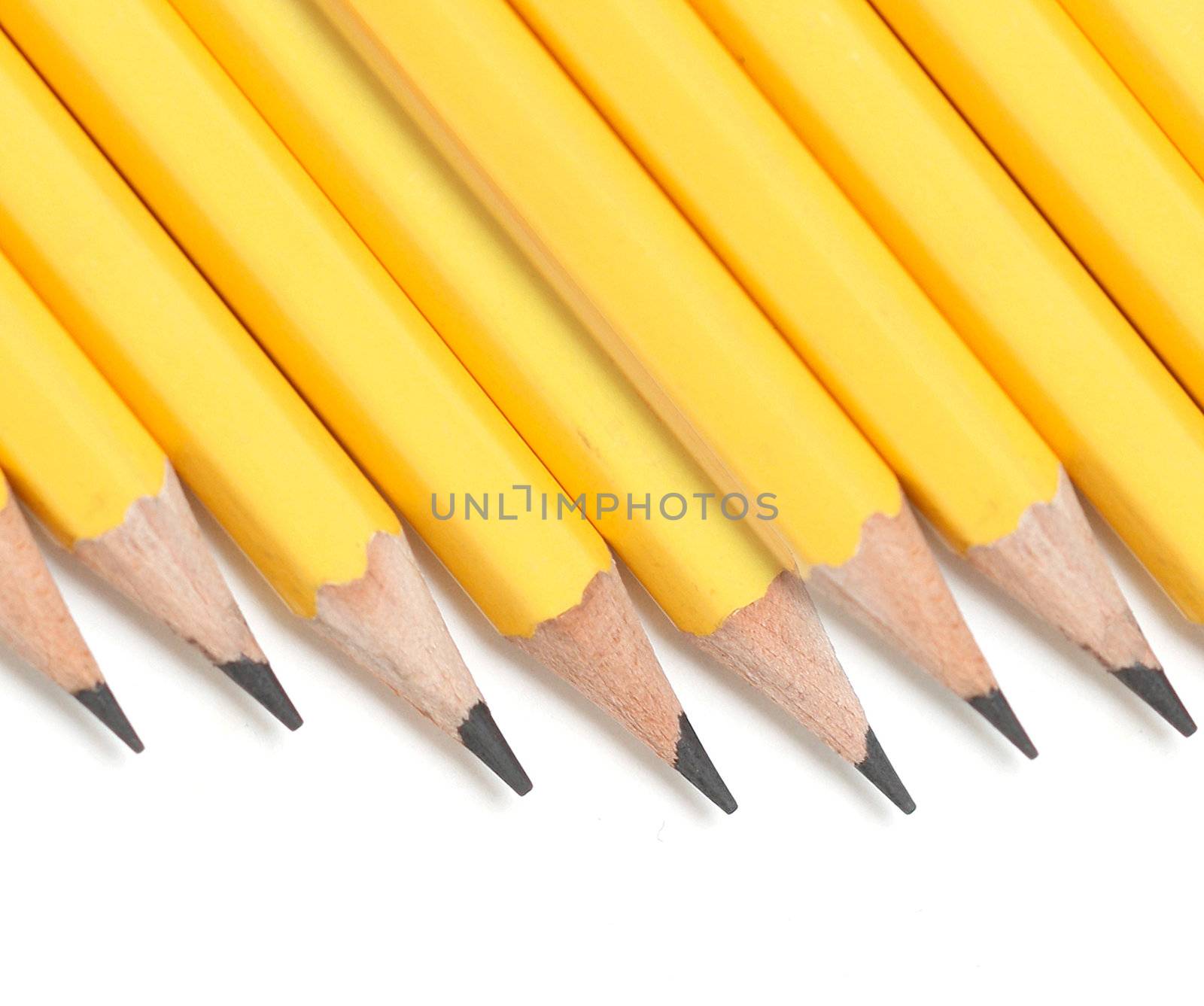 Pencils isolated on a white background