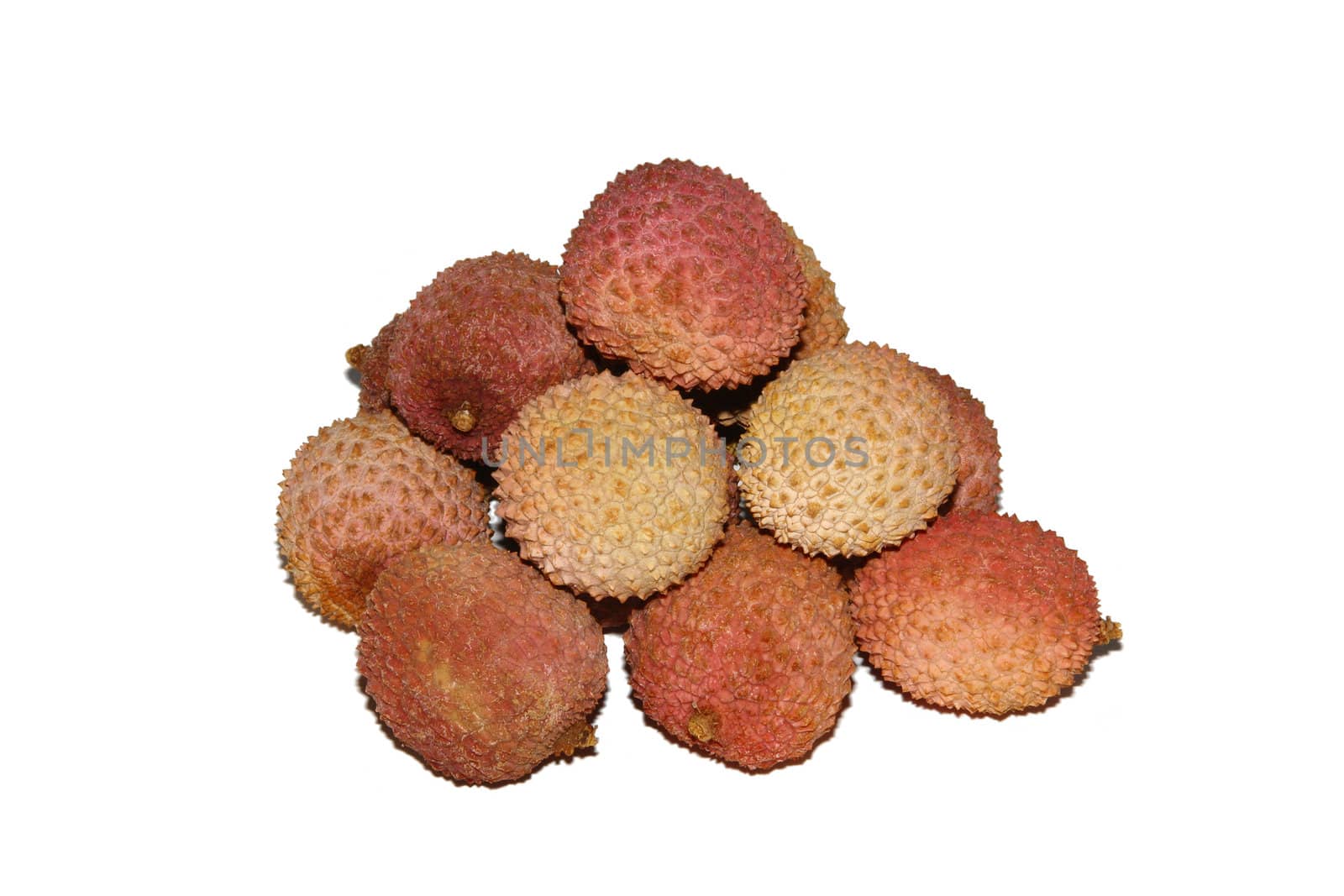 Lychees, isolated